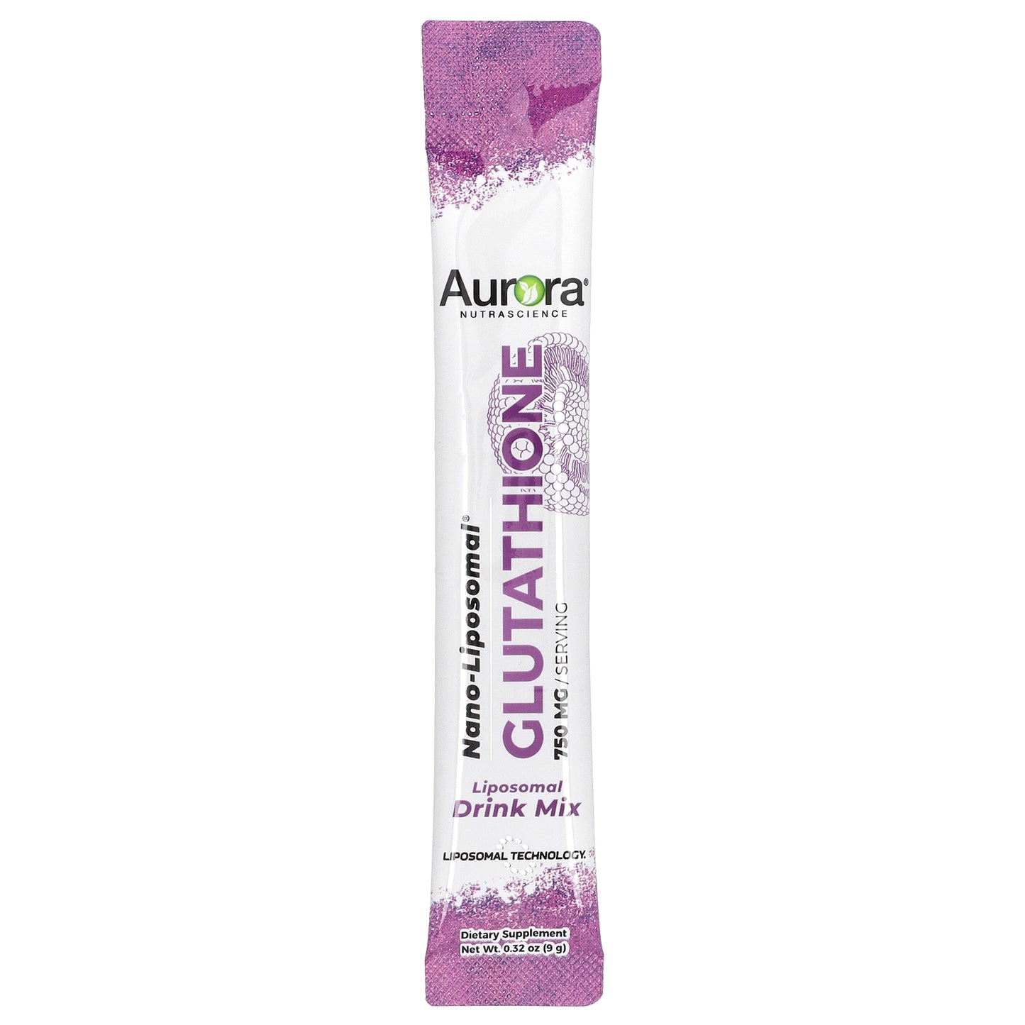 Aurora Nutrascience, Nano-Liposomal®, Glutathione, Liposomal Drink Mix, 10 Packets, 0.32 oz (9 g) Each