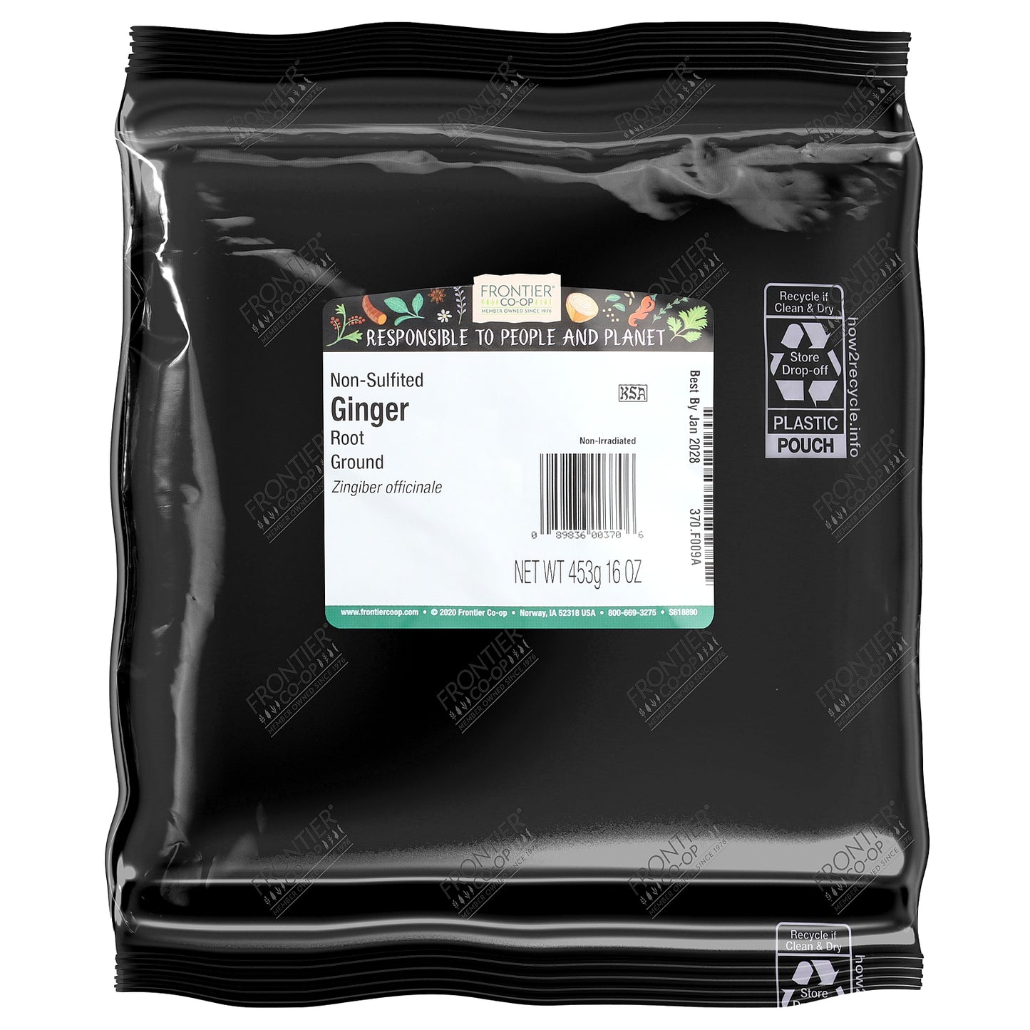 Frontier Co-op, Ground Ginger Root, Non-Sulfited , 16 oz (453 g)