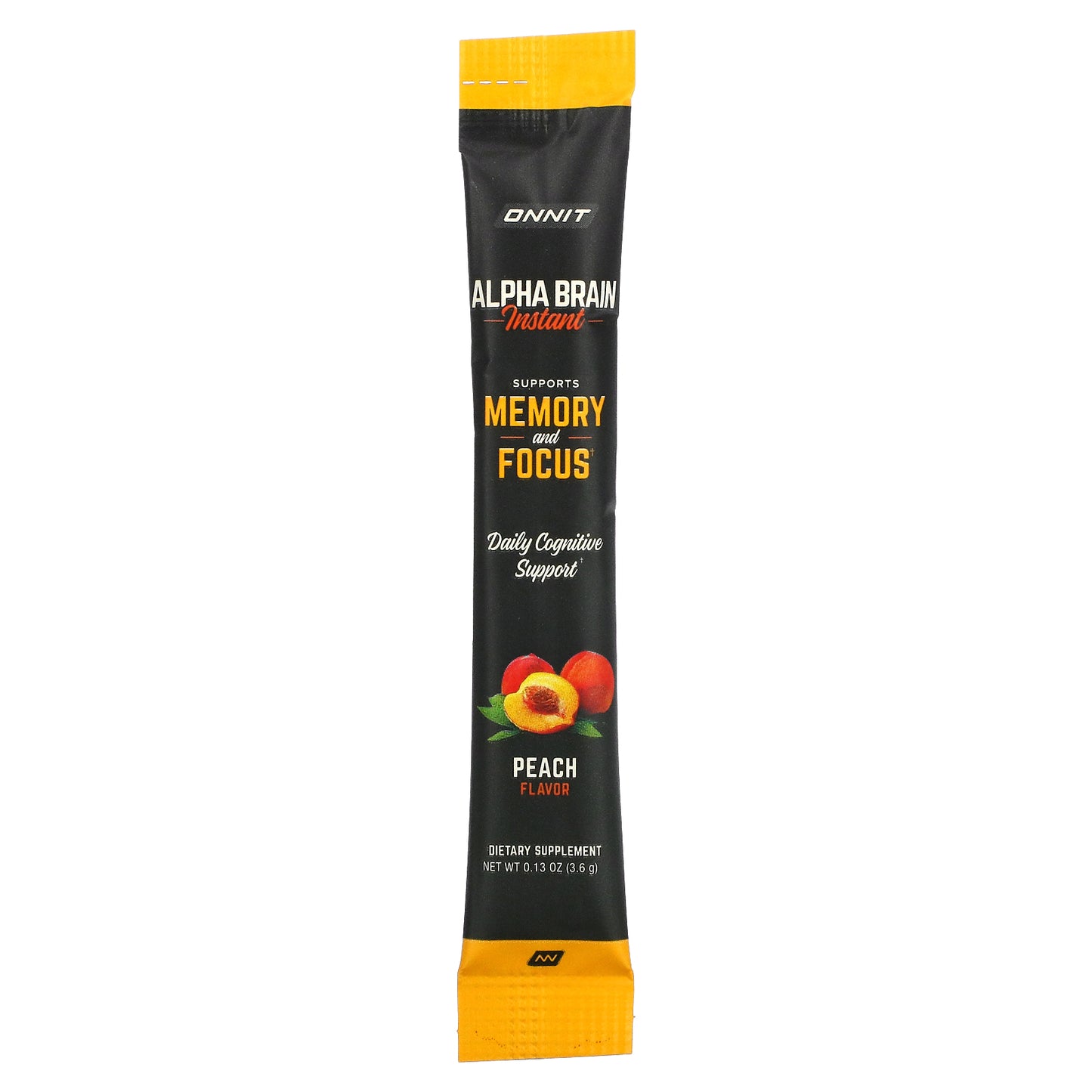 Onnit, Alpha Brain® Instant, Peach, 30 Packets, 0.13 oz (3.6 g) Each