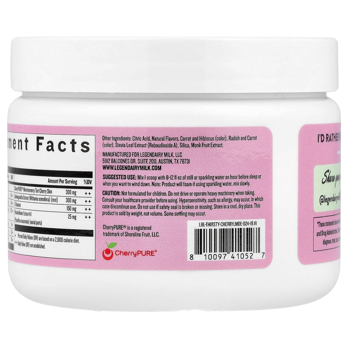 Legendairy Milk, She's Sleepy, Cherry Limeade, 8 oz (226.8 g)