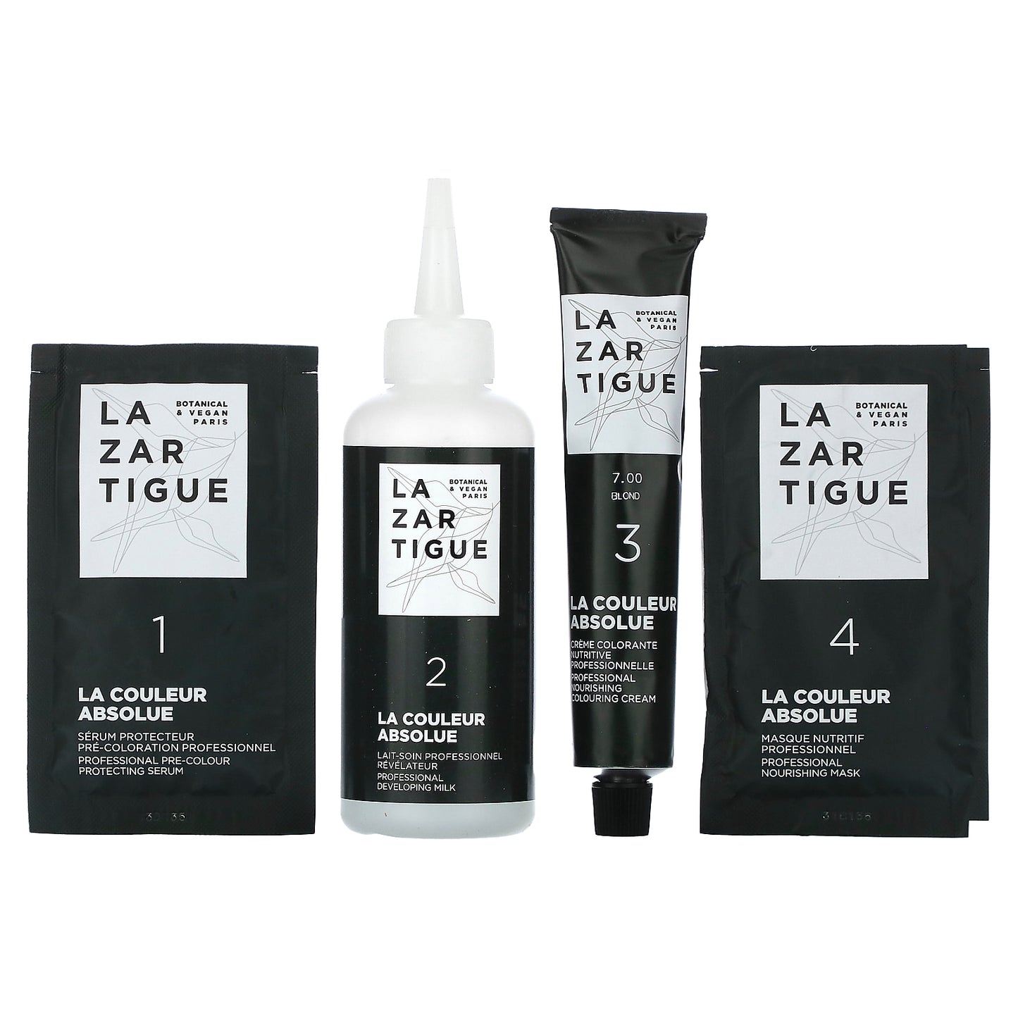Lazartigue, Permanent Haircolor with Botanical Extracts, 7.00 Blond, 1 Application