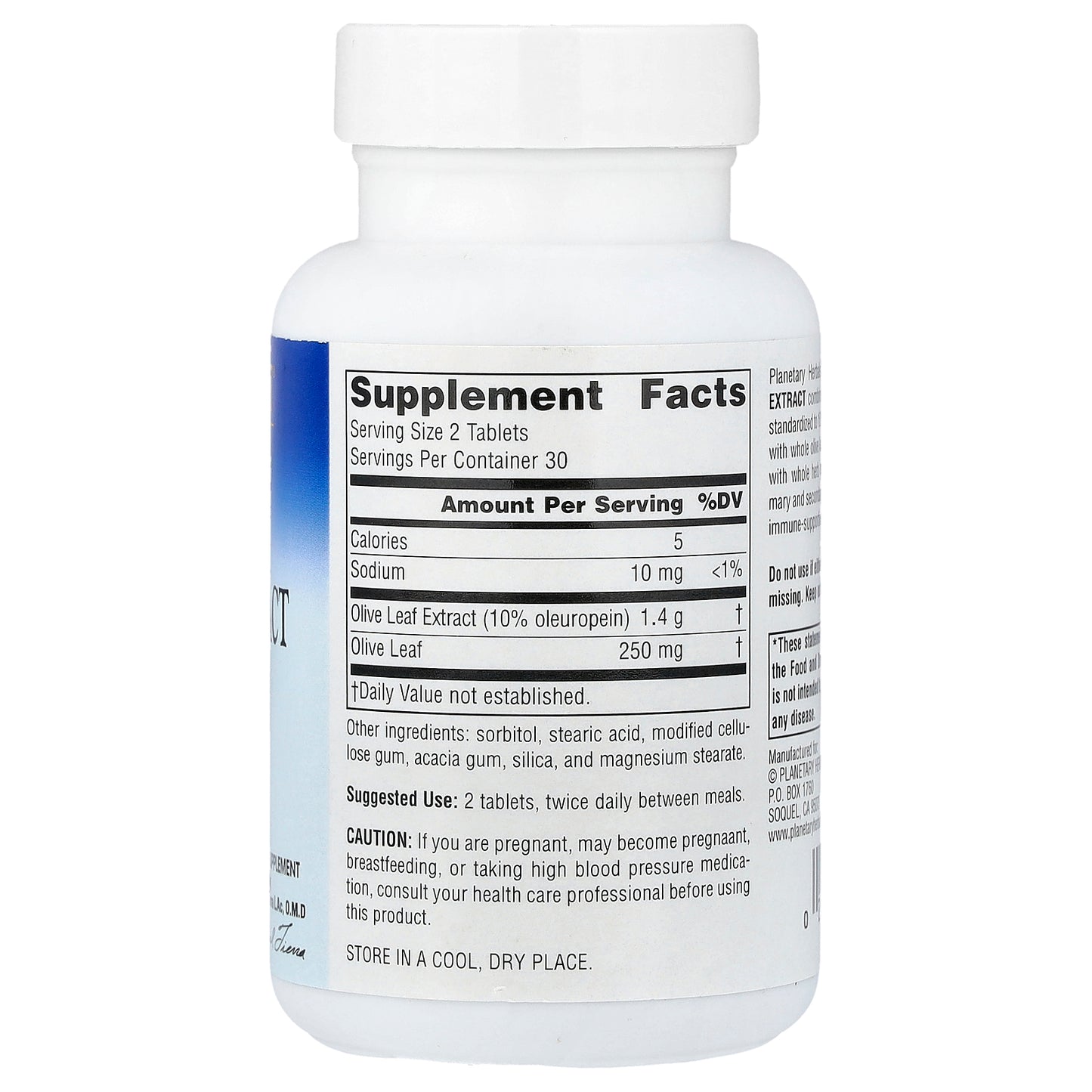 Planetary Herbals, Full Spectrum™, Olive Leaf Extract, 825 mg, 60 Tablets