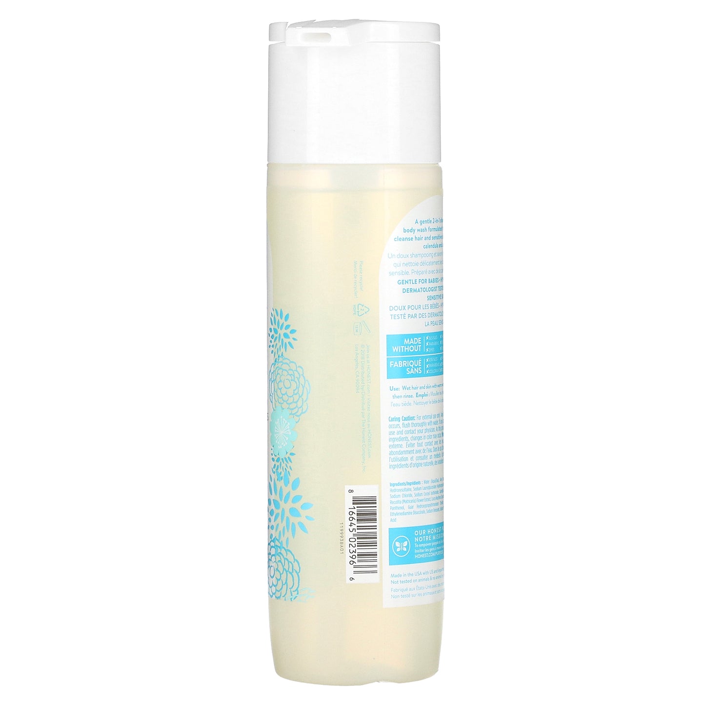 The Honest Company, Sensitive Shampoo + Body Wash, Fragrance Free, 10 fl oz (295 ml)