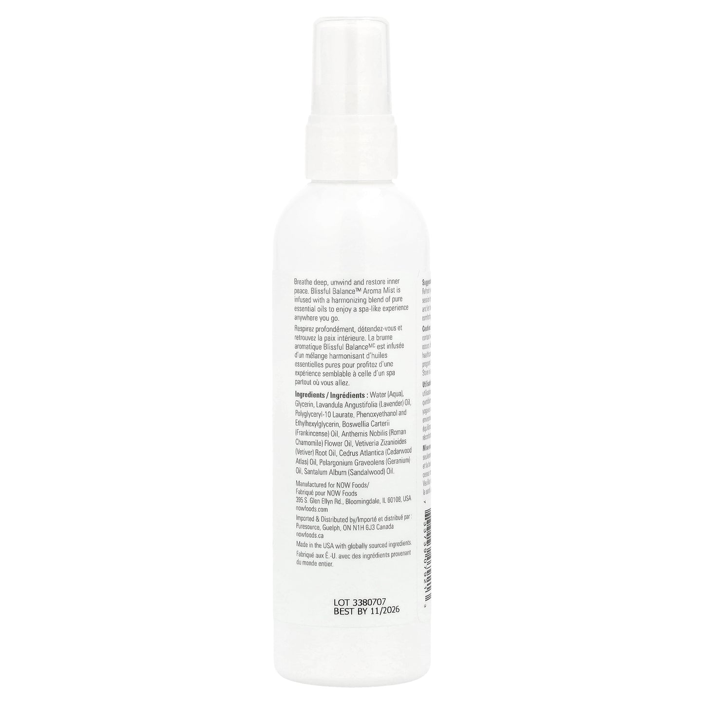 NOW Foods, Essential Oils, Blissful Balance™ Aroma Mist, 4 fl oz (118 ml)