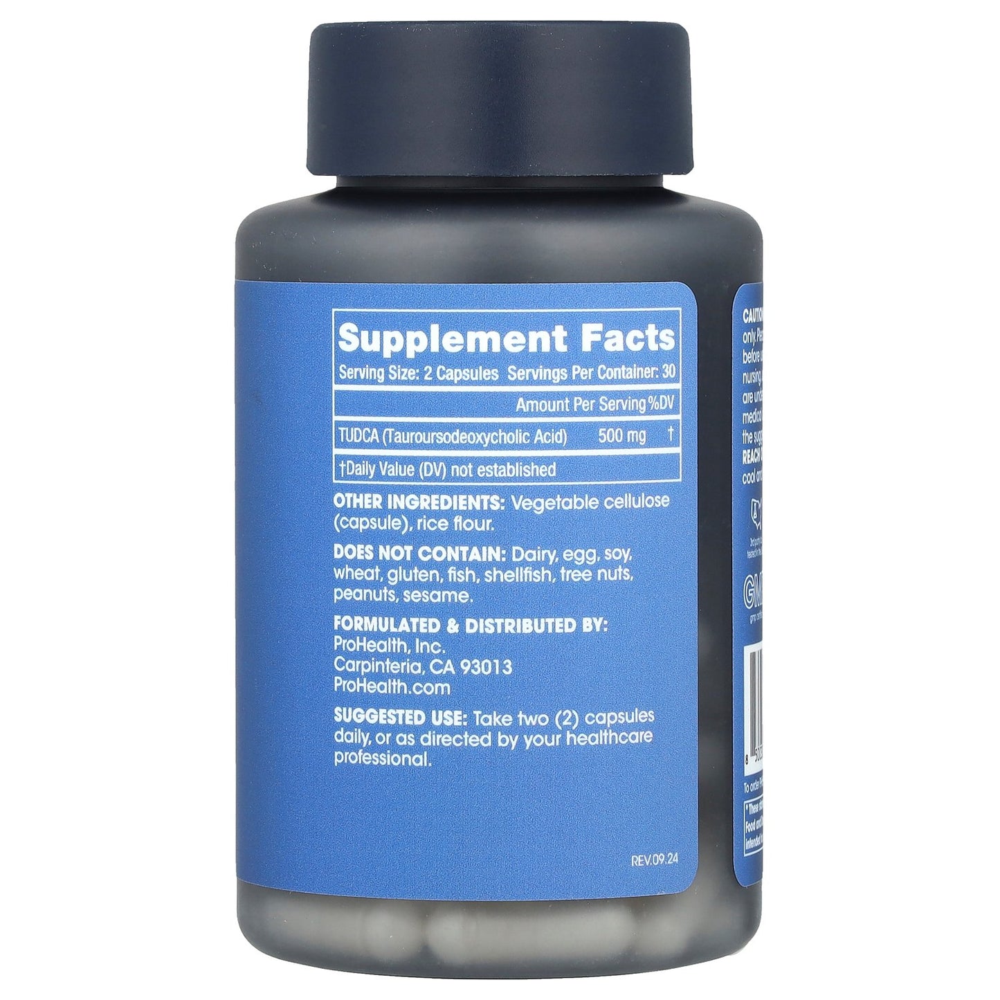 ProHealth Longevity, TUDCA, 60 Capsules (250 mg per Capsule)