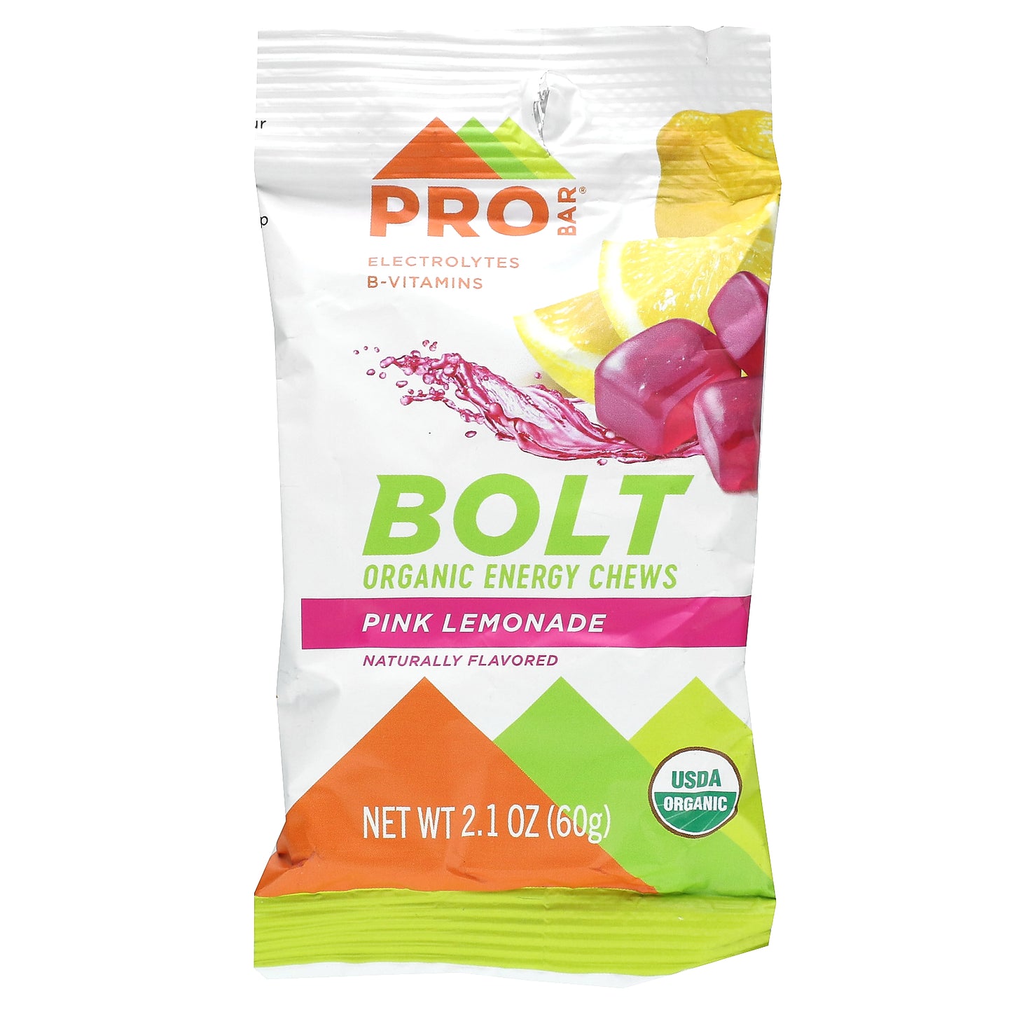 ProBar, Bolt, Organic Energy Chews, Pink Lemonade, 12 Packs, 2.1 oz (60 g) Each