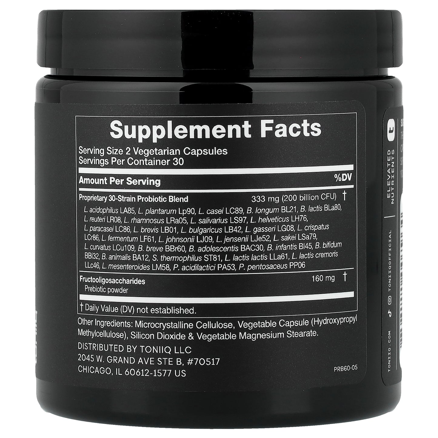 Toniiq, Probiotic 200, 60 Capsules