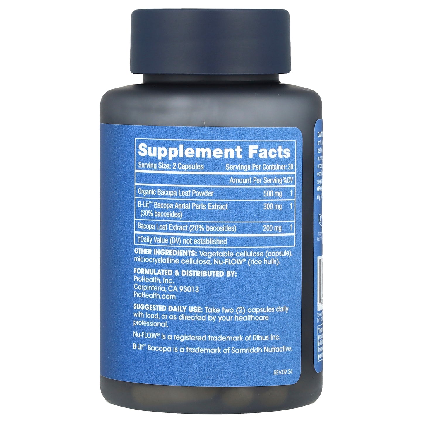 ProHealth Longevity, Full Spectrum Bacopa, 60 Capsules