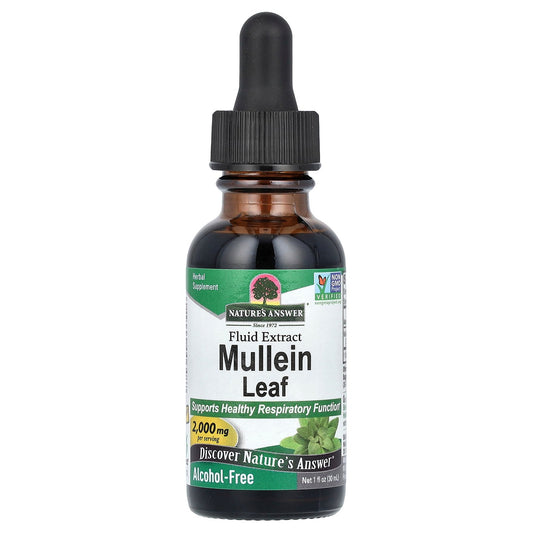 Nature's Answer, Mullein Leaf, Fluid Extract, Alcohol-Free , 2,000 mg, 1 fl oz (30 ml)