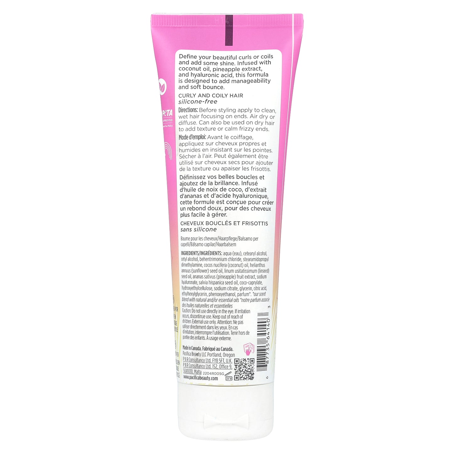 Pacifica, Curl Defining Cream, Pineapple Swirl, 4 fl oz (118 ml)