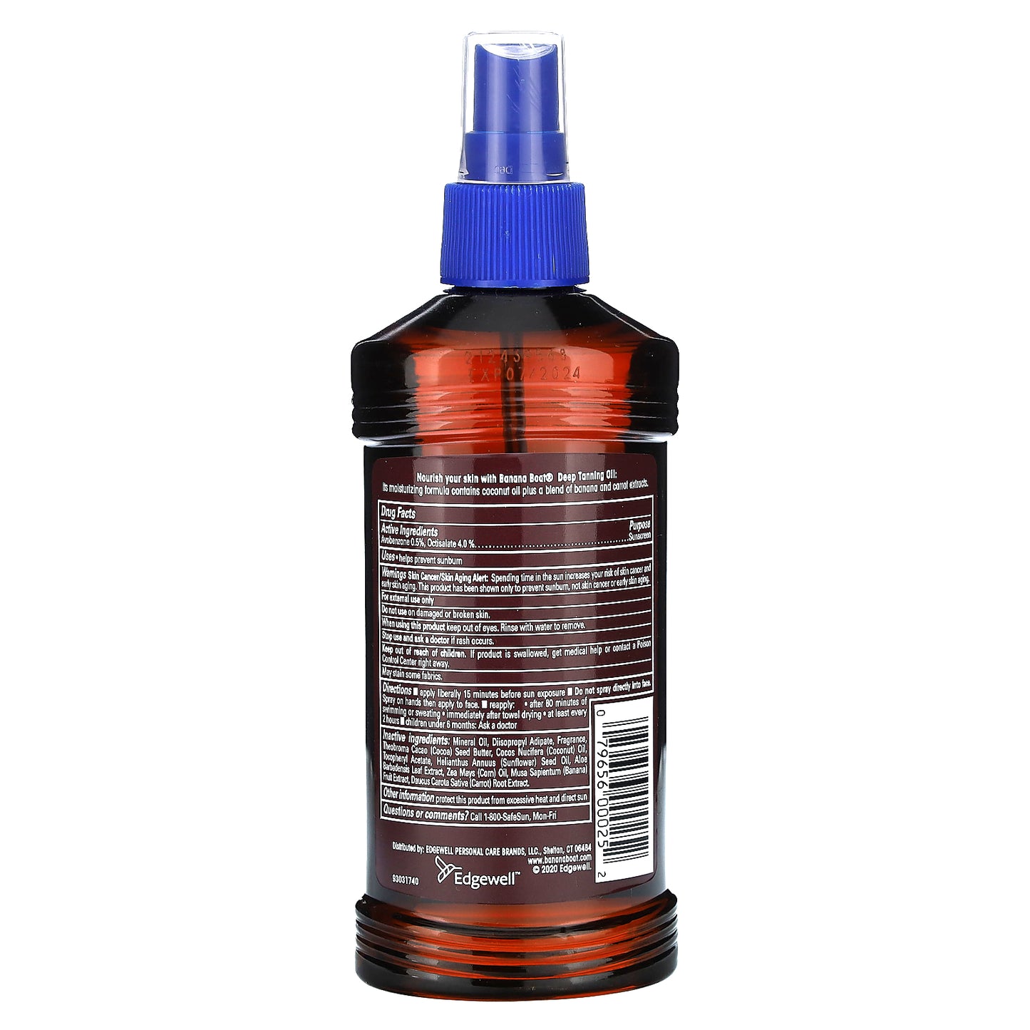 Banana Boat, Deep Tanning Spray Oil with Coconut Oil, SPF 4, 8 fl oz (236 ml)