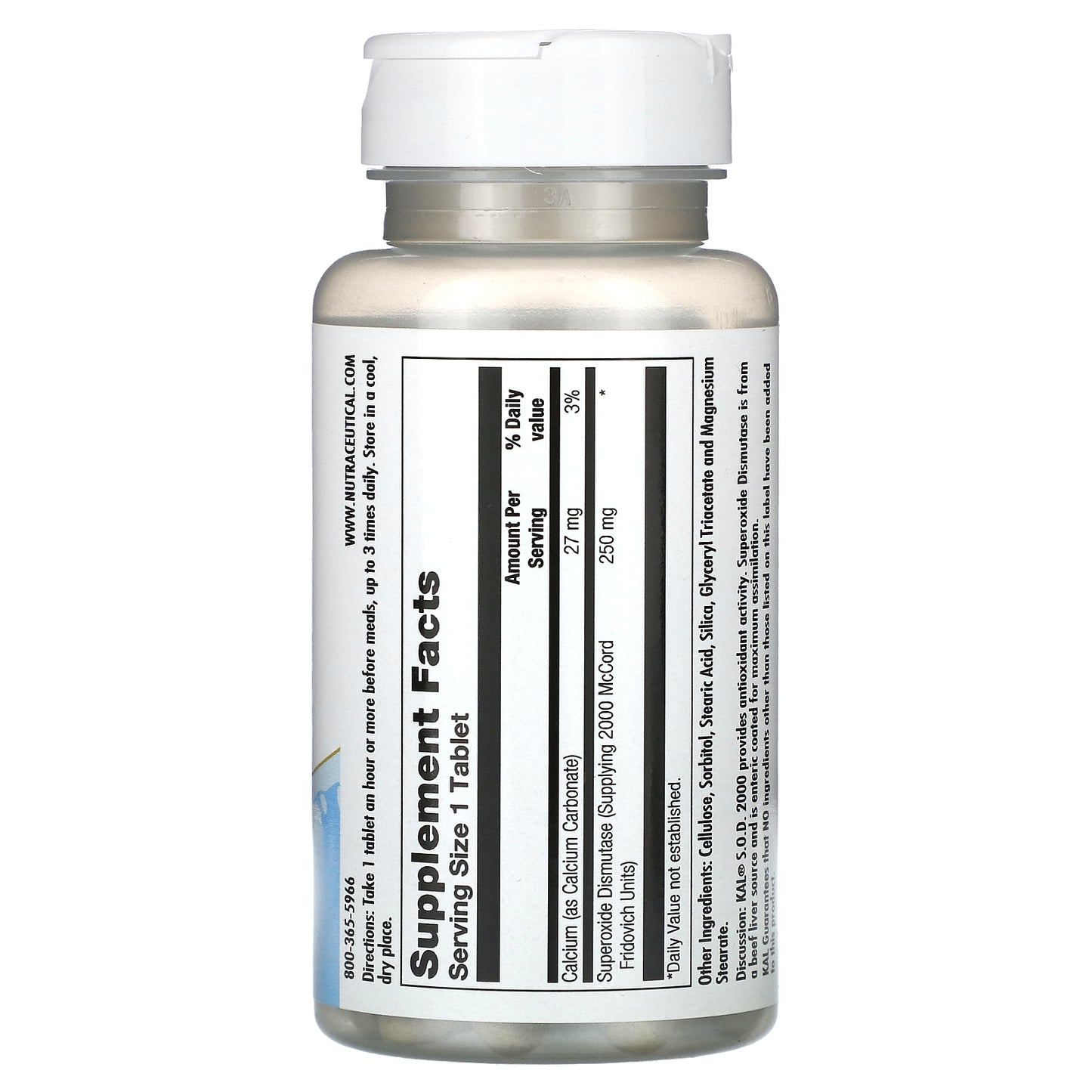 KAL, S.O.D. 2000, 100 Tablets