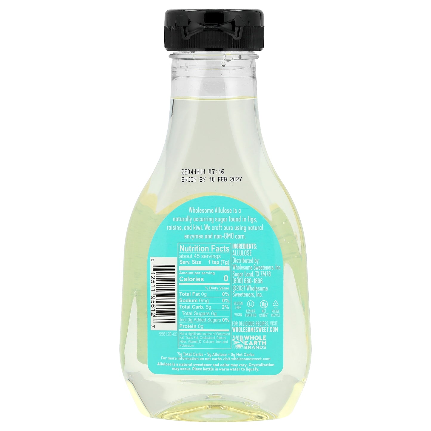 Wholesome Sweeteners, Allulose, Zero Calorie Liquid Sweetener, 11.5 oz (326 g)