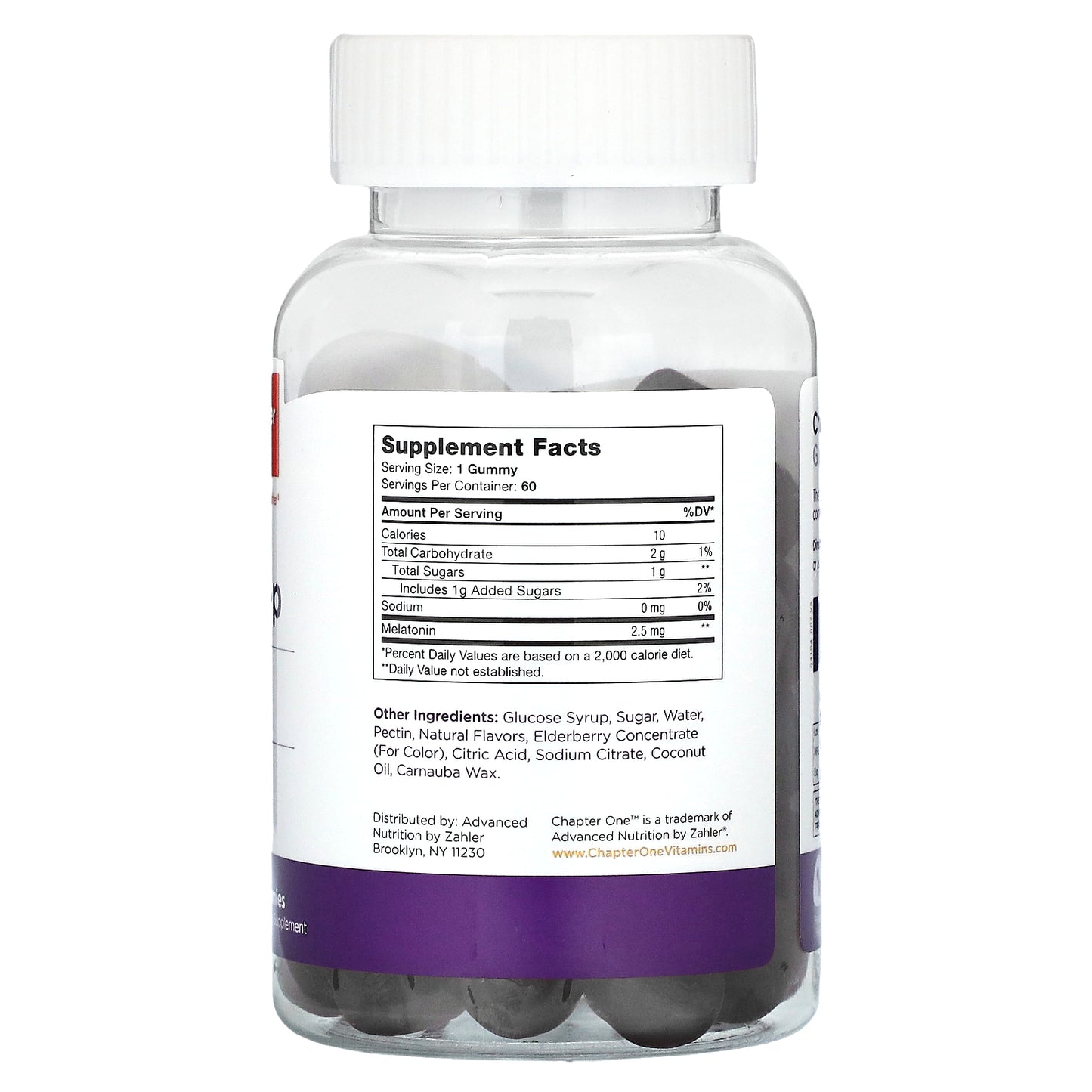 Chapter One, Sleep-Regulating Melatonin, Flavored, 60 Gummies (2.5 mg Per Gummy)