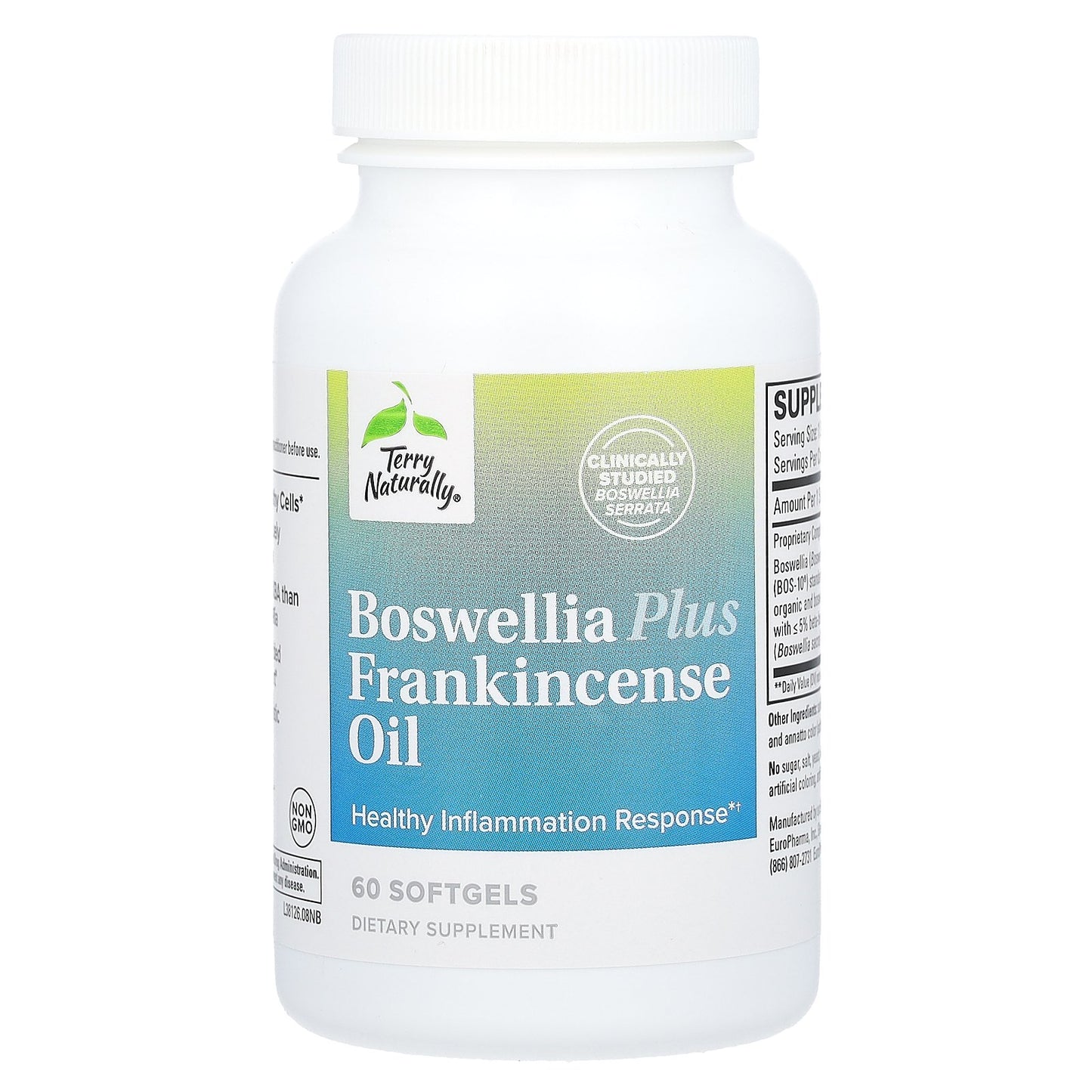 Terry Naturally, Boswellia Plus Frankincense Oil, 60 Softgels