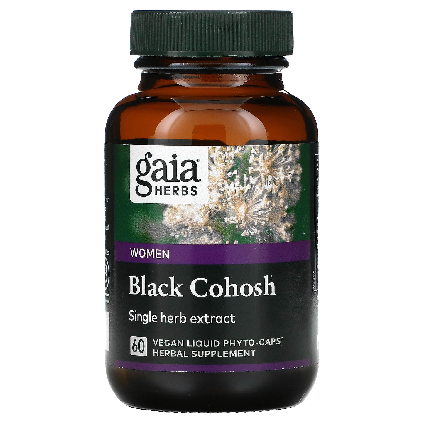 Gaia Herbs, Women, Black Cohosh, 60 Liquid Phyto-Caps® (400 mg Per cap)