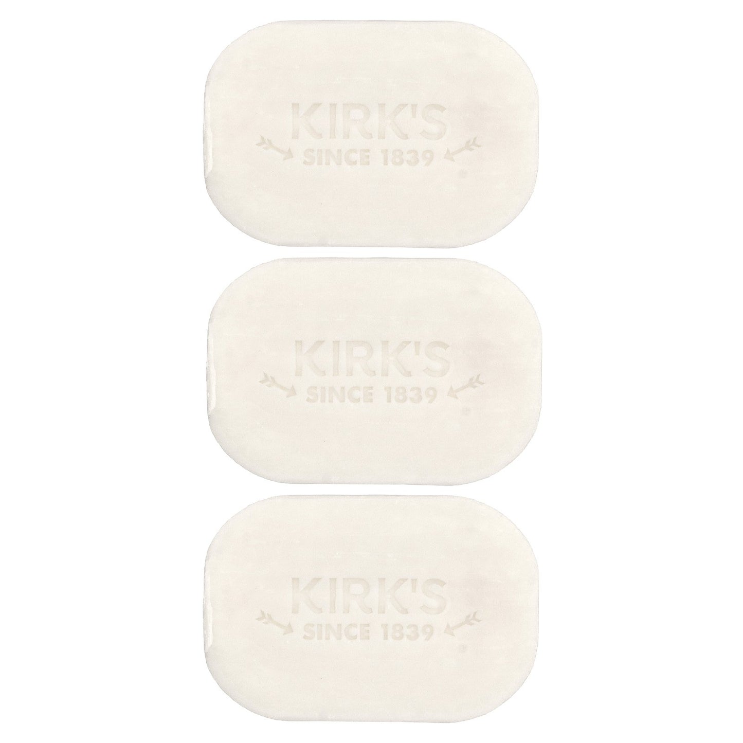 Kirk's, 100% Premium Coconut Oil Castile Bar Soap, Lavender & Vanilla, 3 Bars, 4 oz (113 g) Each