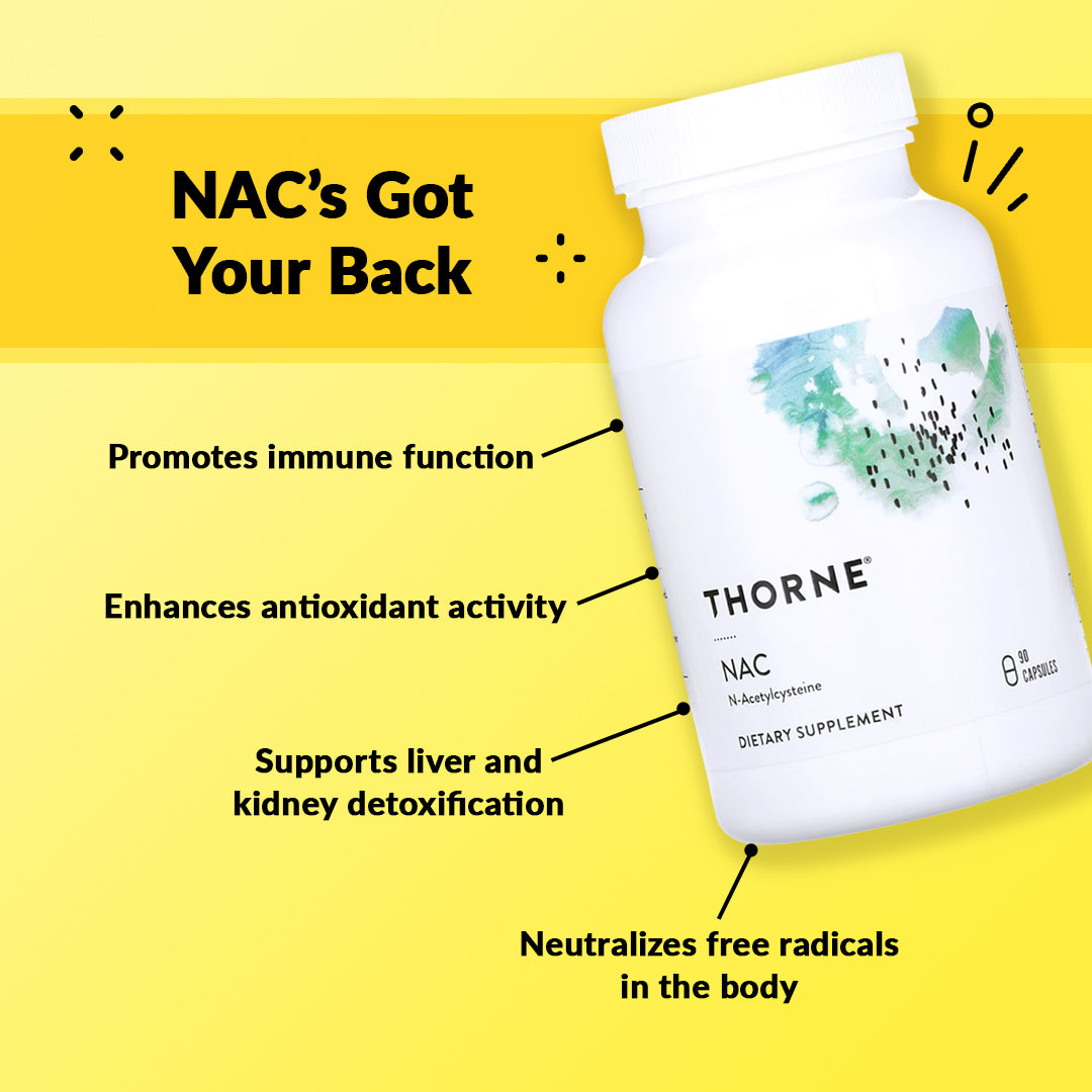 Thorne, NAC, 90 Capsules (500 mg per Capsule)