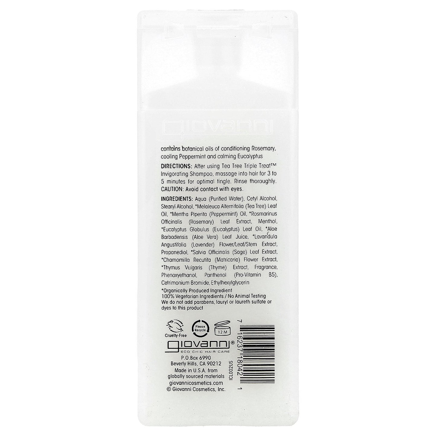 Giovanni, Tea Tree Triple Treat™, Invigorating Conditioner, For All Hair Types, 2 fl oz (60 ml)