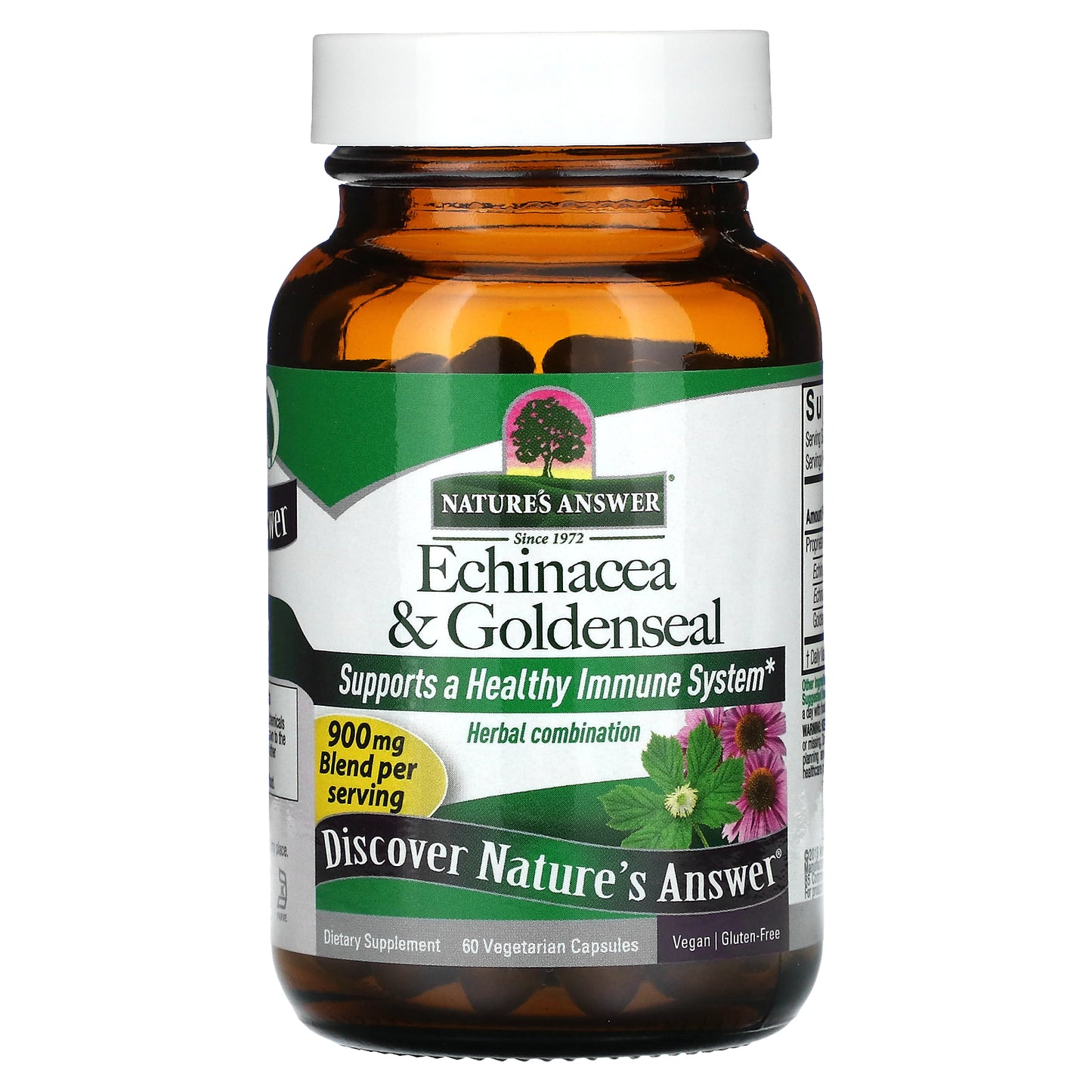 Nature's Answer, Echinacea & Goldenseal, 60 Vegetarian Capsules