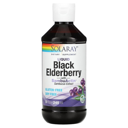 Solaray, Liquid Black Elderberry with SambuActin, 8 fl oz (240 ml)