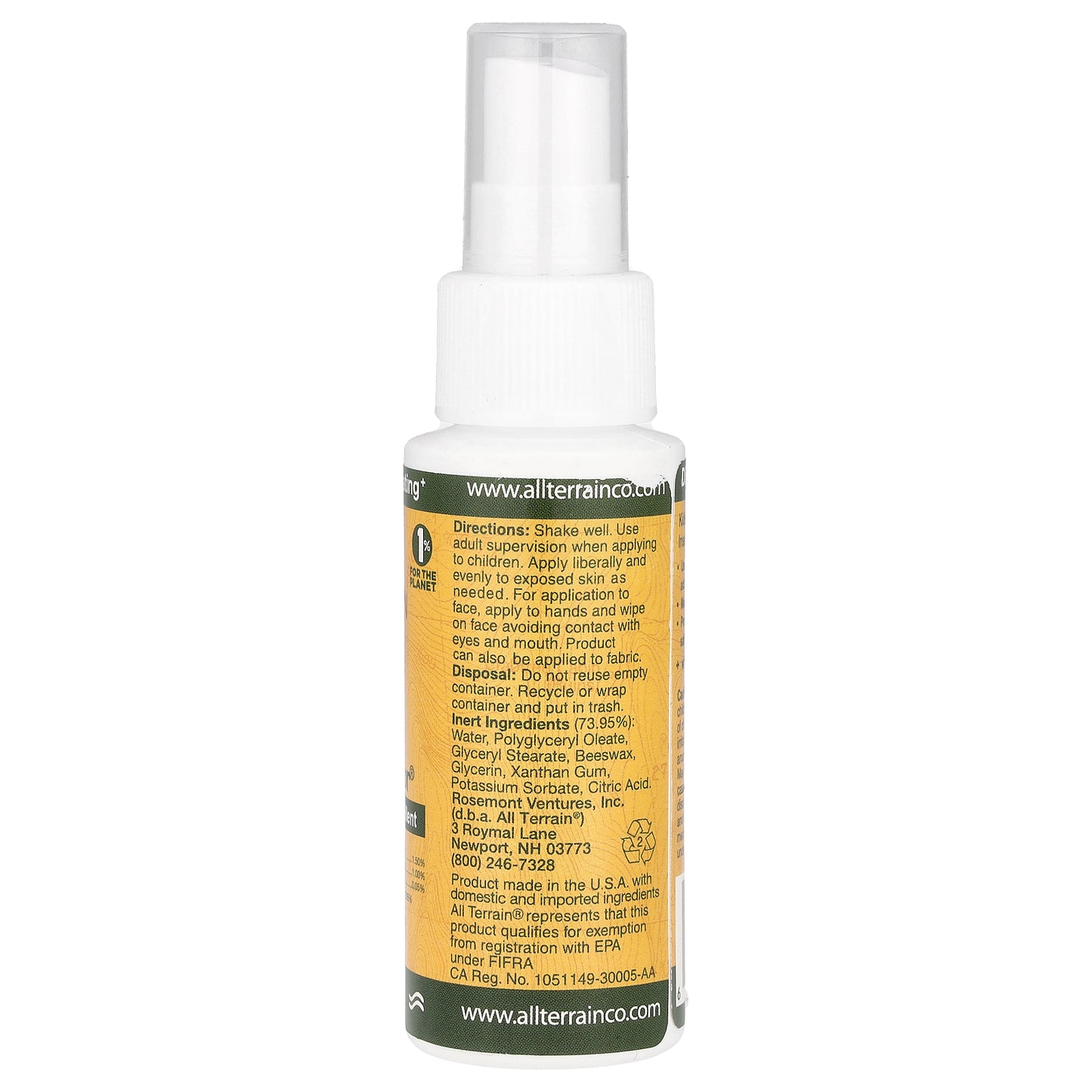 All Terrain, Kids Herbal Armor®, Natural Insect Repellent, 2.0 fl oz (59 ml)