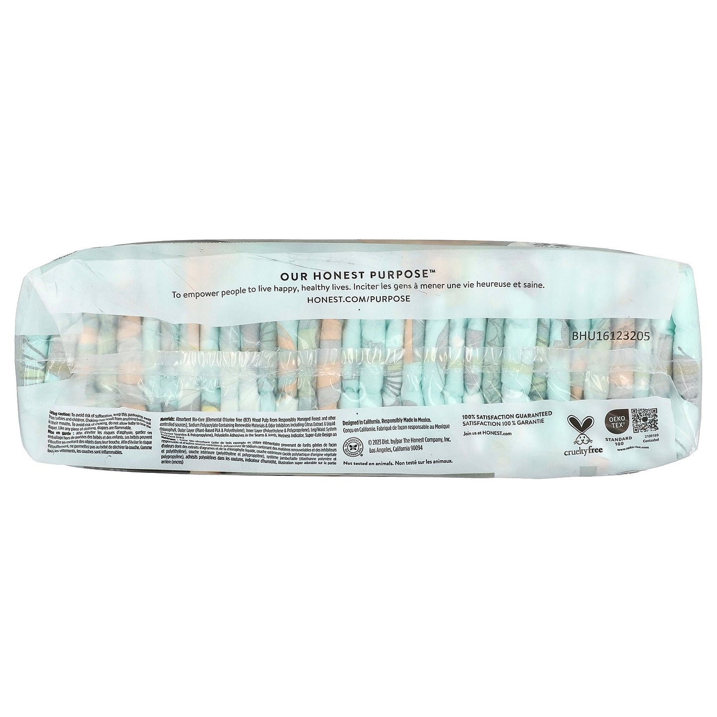 The Honest Company, Clean Conscious Diapers™, Size 2, 12-18 lbs, Above It All, 32 Diapers