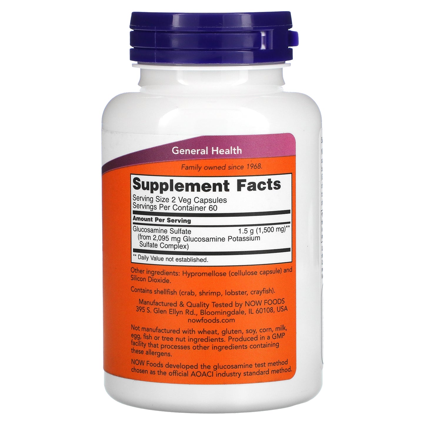 NOW Foods, Glucosamine Sulfate, 750 mg, 120 Veg Capsules
