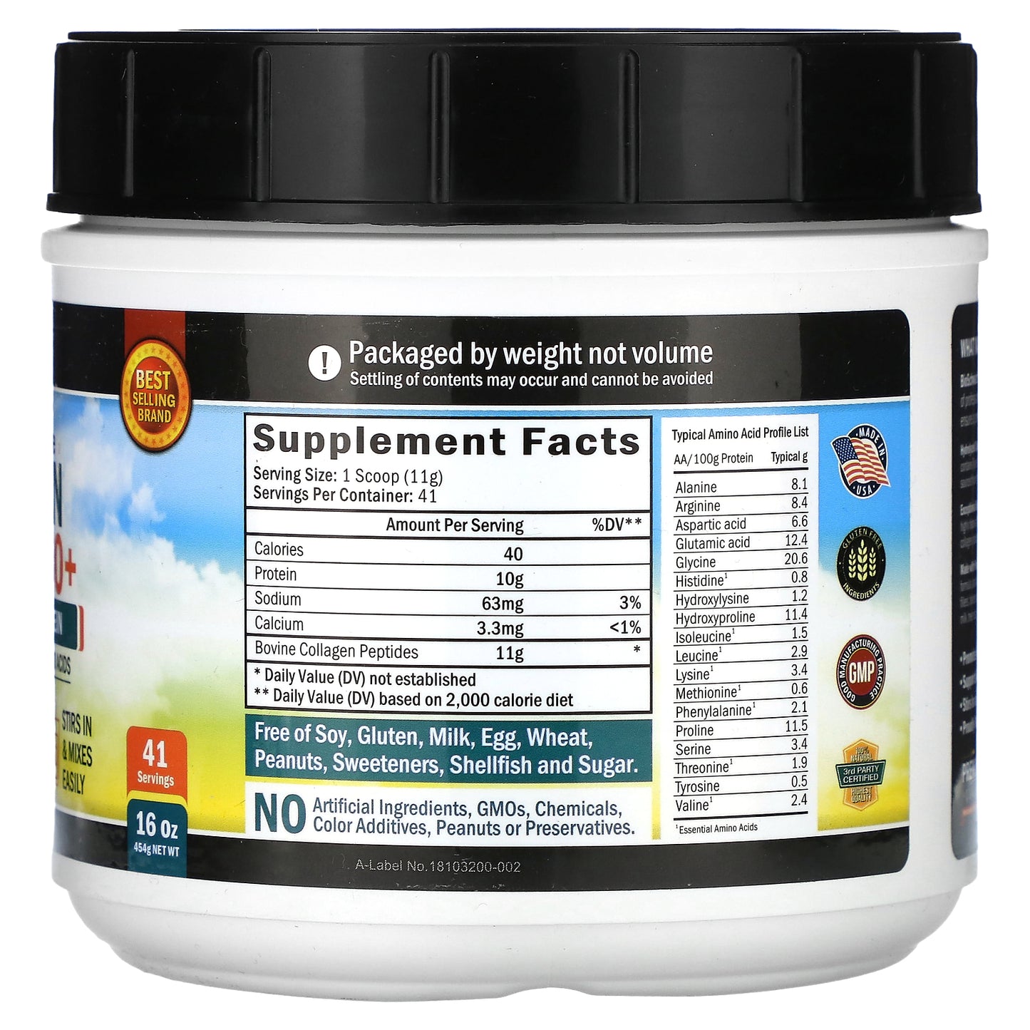 BioSchwartz, Collagen Peptides Bio+, Unflavored, 16 oz (454 g)