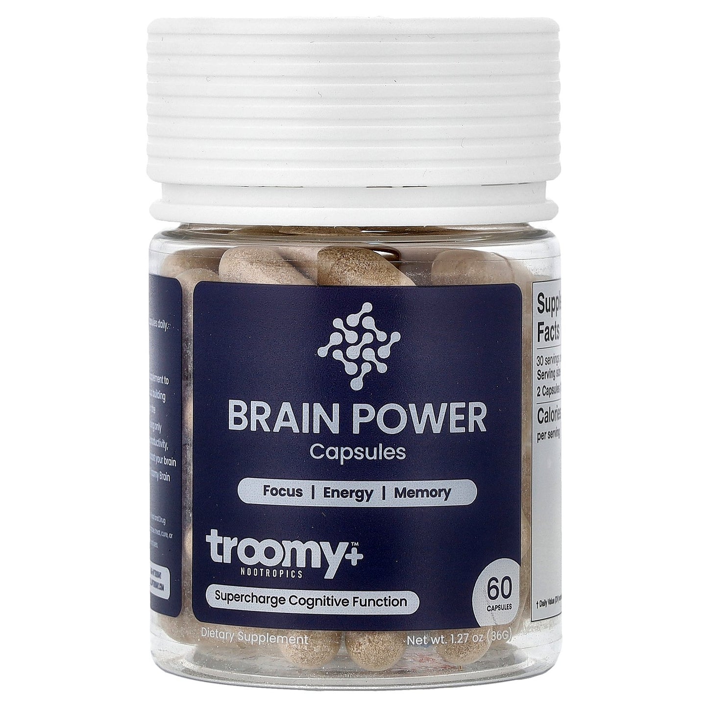 Troomy Nootropics, Brain Power, 60 Capsules