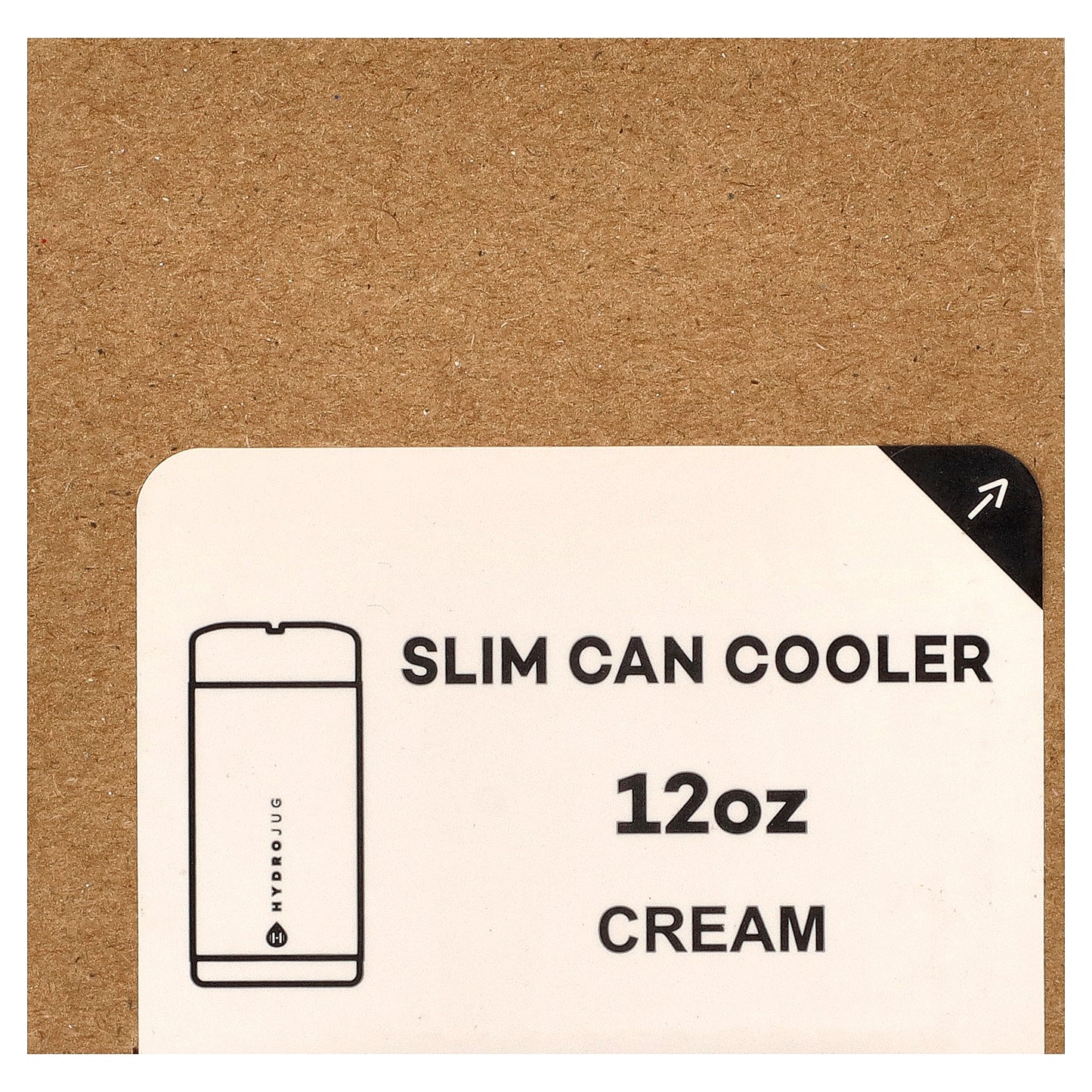 HydroJug, Slim Can Cooler, Cream, 12 oz