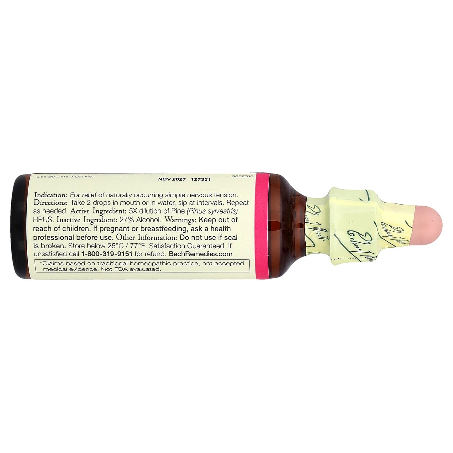 Bach, Original Flower Remedies, Pine, 0.7 fl oz (20 ml)