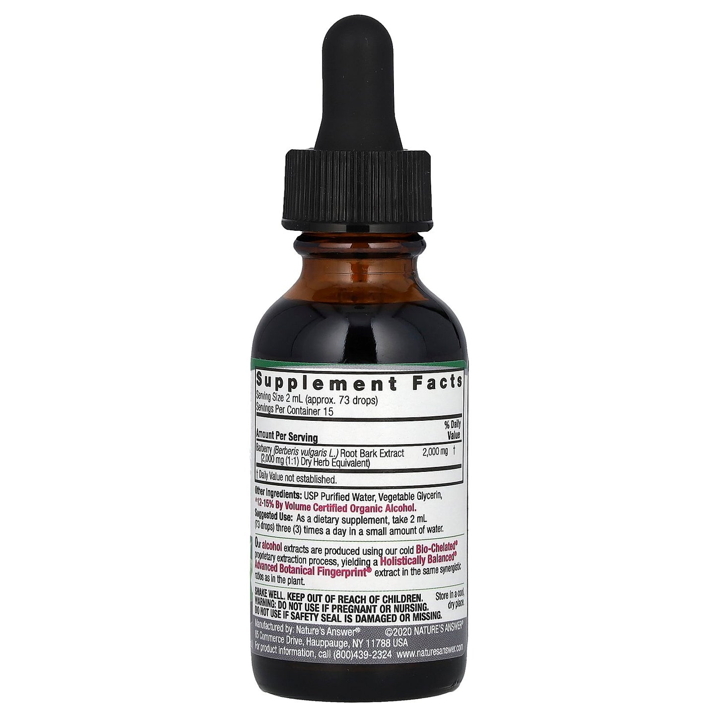 Nature's Answer, Barberry Root, Fluid Extract, 2,000 mg, 1 fl oz (30 ml)