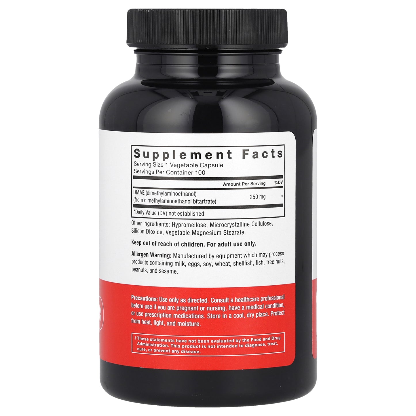 Force Factor, DMAE, 250 mg, 100 Vegetable Capsules