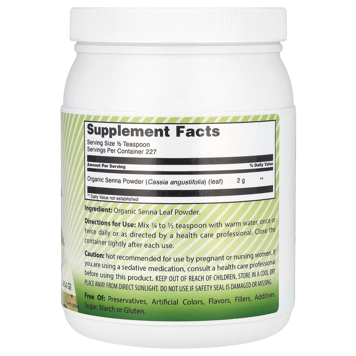 Amazing India, Organic Senna, 16 oz (454 g)