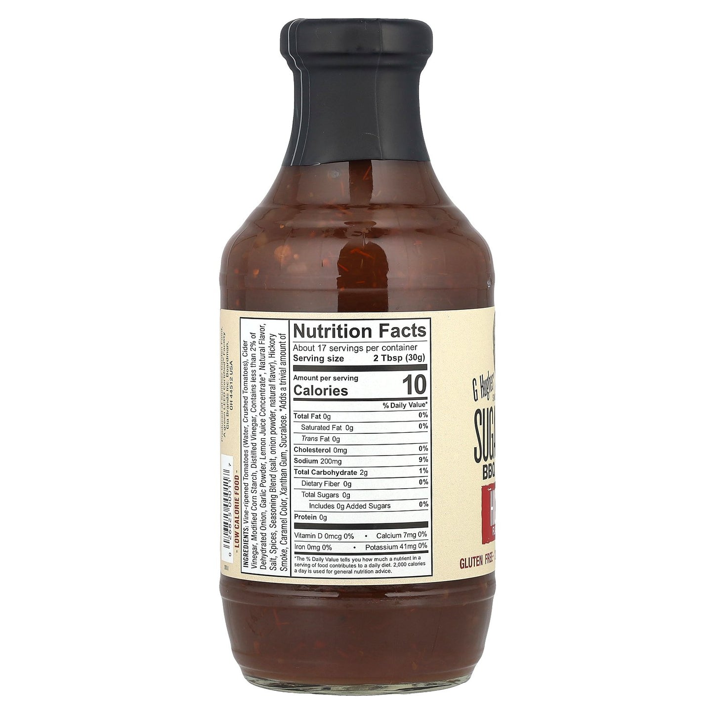 G Hughes, Sugar Free BBQ Sauce, Hickory, 18 oz (510 g)