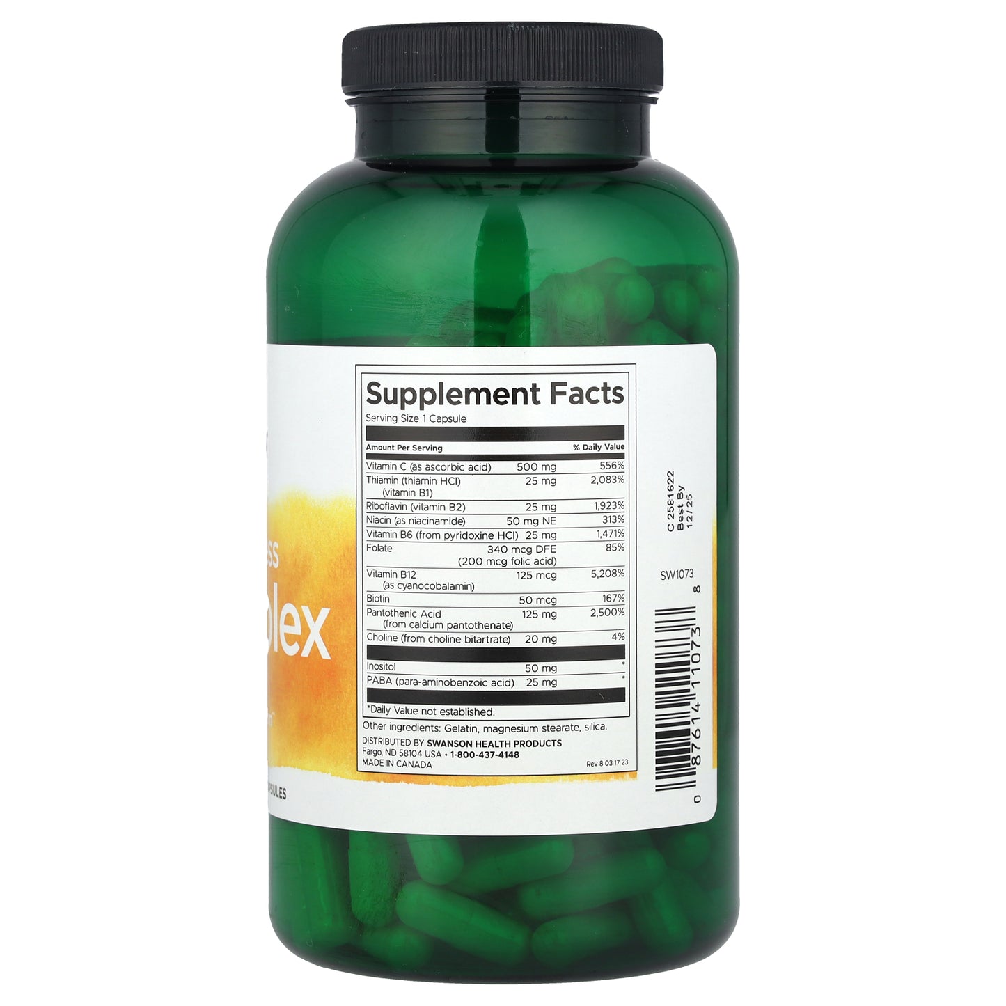 Swanson, Super Stress B-Complex With Vitamin C, 240 Capsules