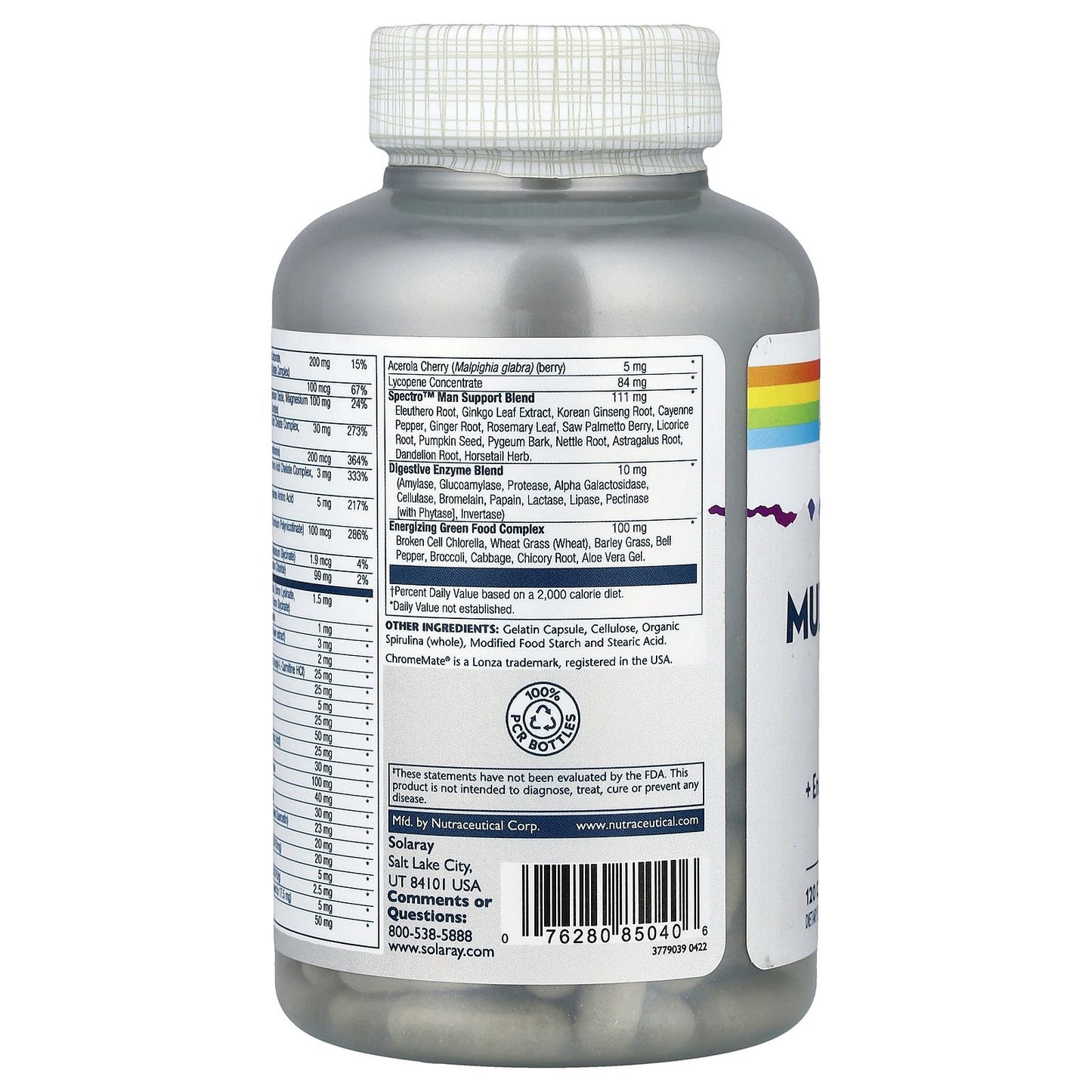 Solaray, Spectro™ Multivitamin, Man, 120 Capsules