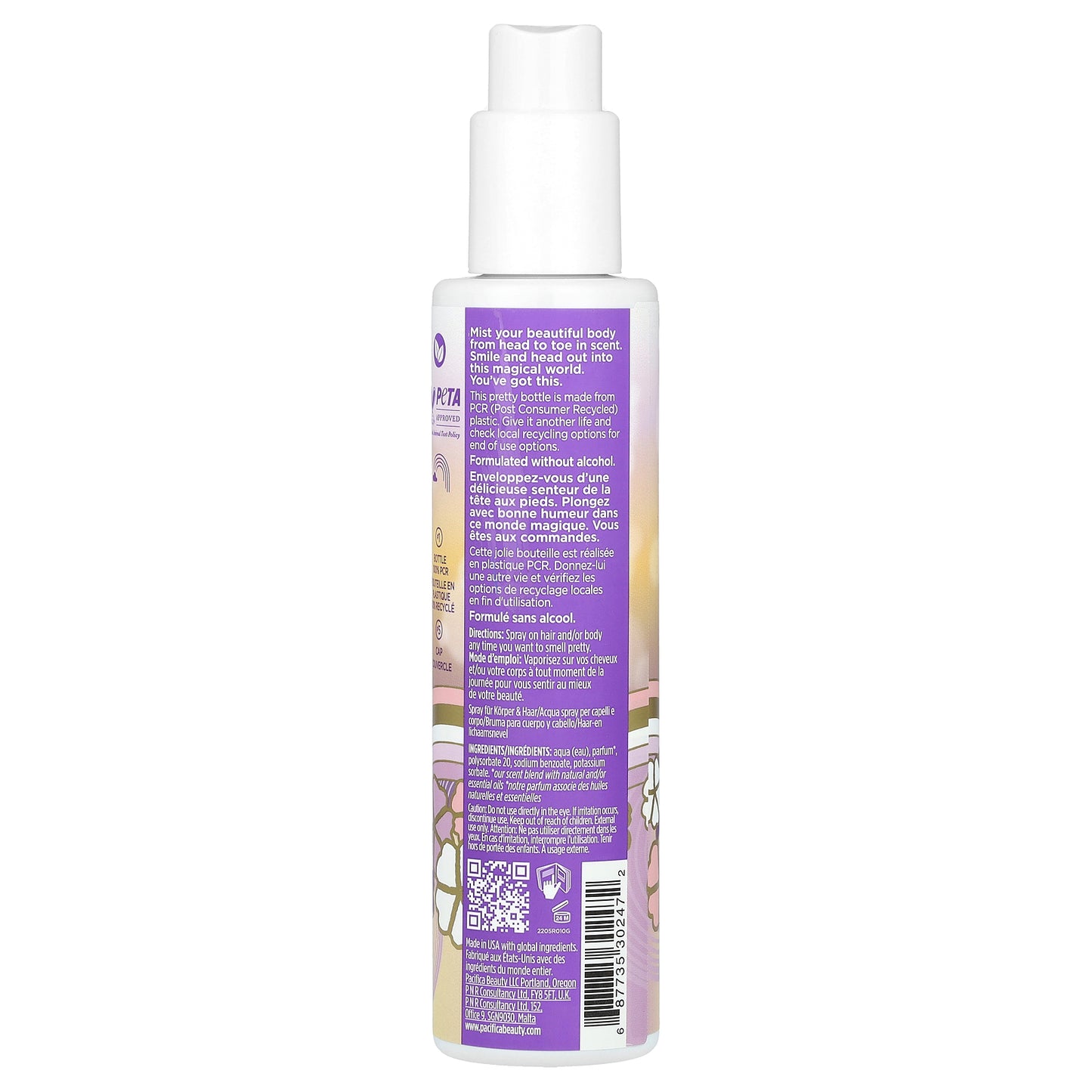 Pacifica, Perfumed Hair & Body Mist, French Lilac, 6 fl oz (177 ml)