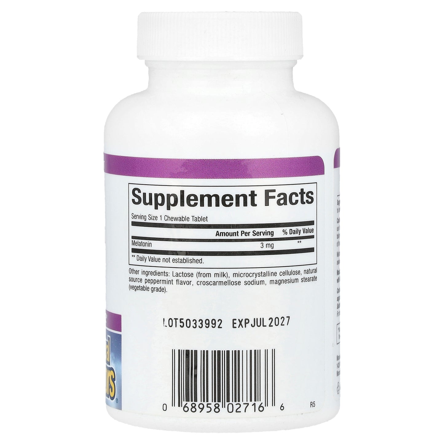 Natural Factors, Stress-Relax, Melatonin, 3 mg , 180 Chewable Tablets