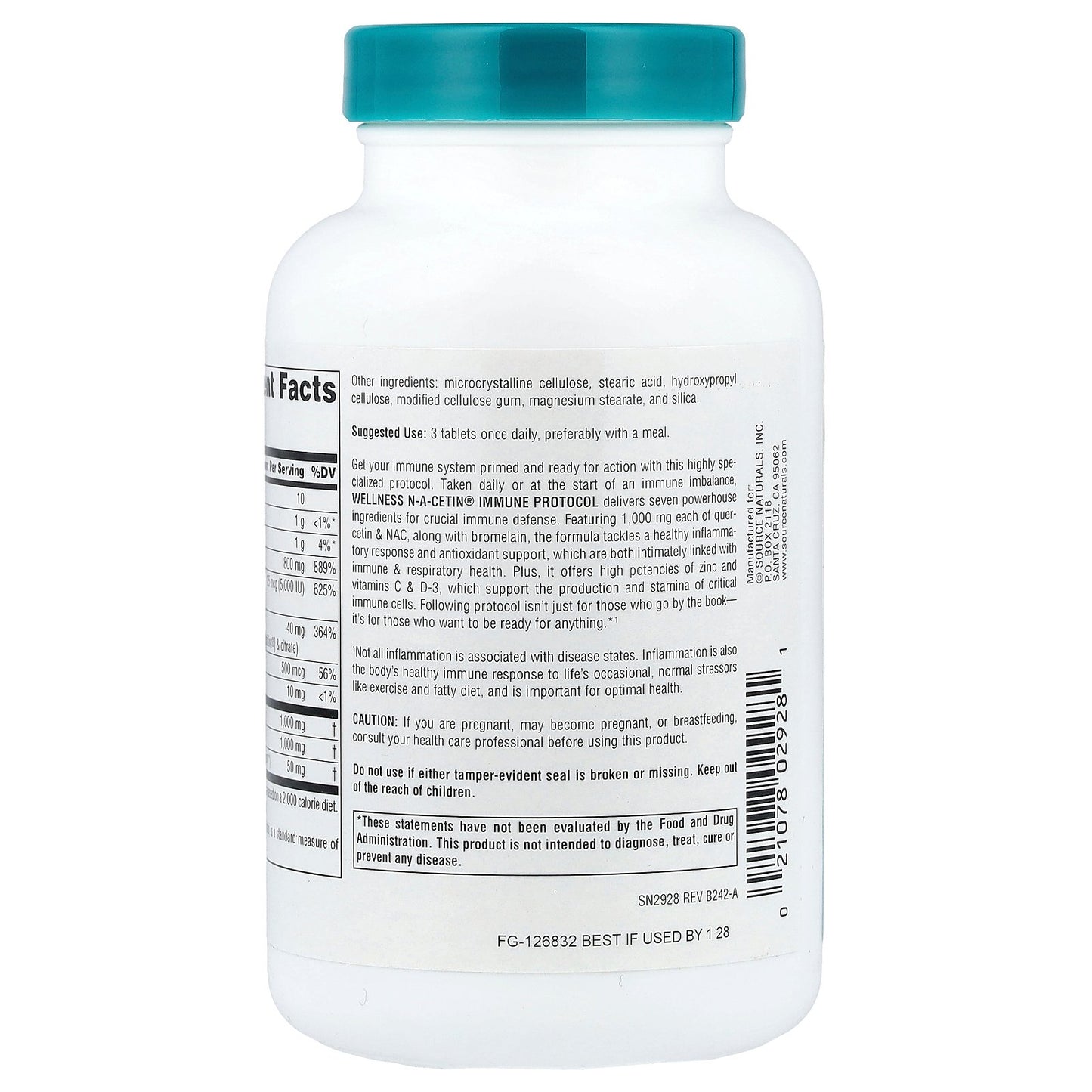 Source Naturals, Wellness N-A-Cetin®, 90 Tablets