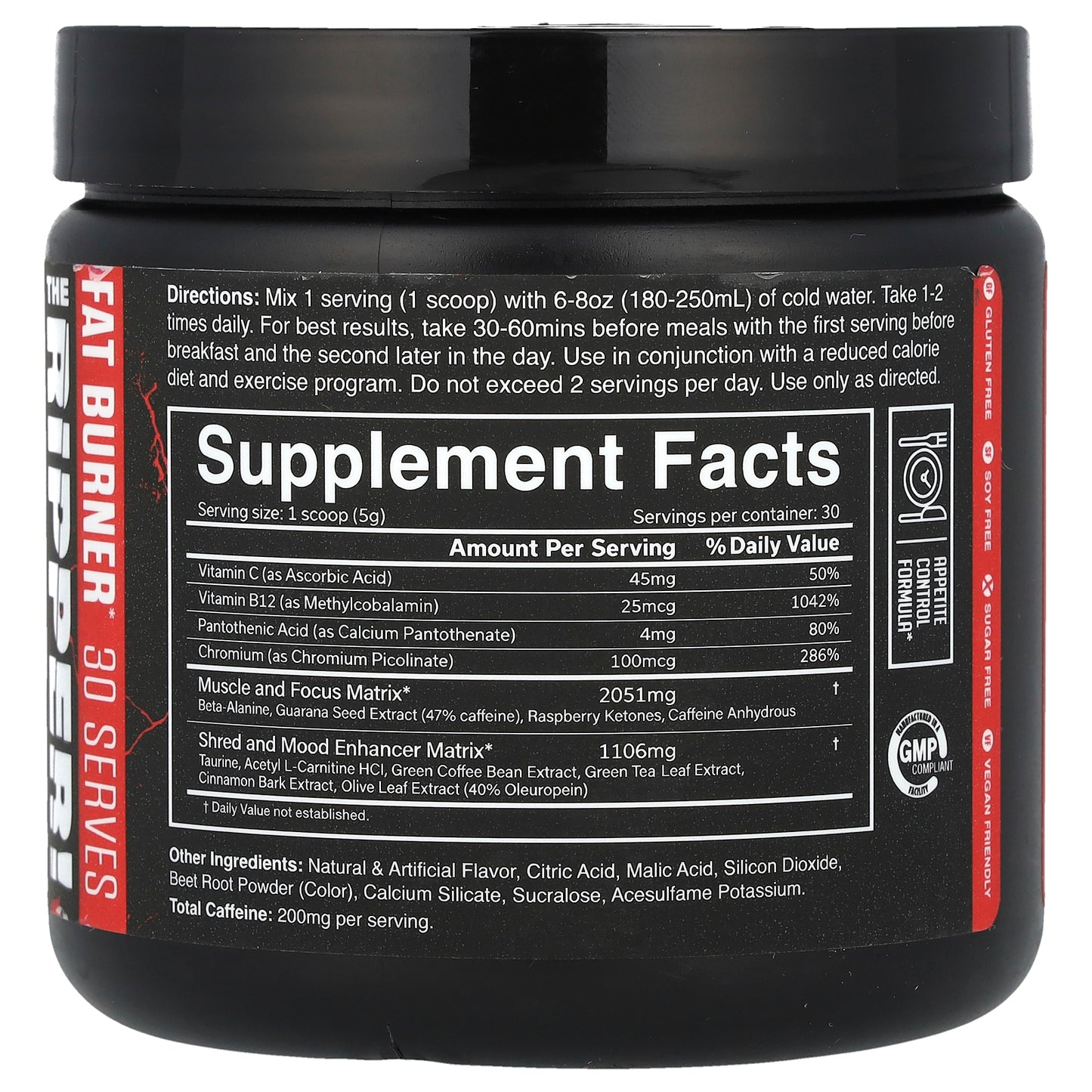 JNX Sports, The Ripper! Fat Burner, Strawberry Shred, 5.3 oz (150 g)