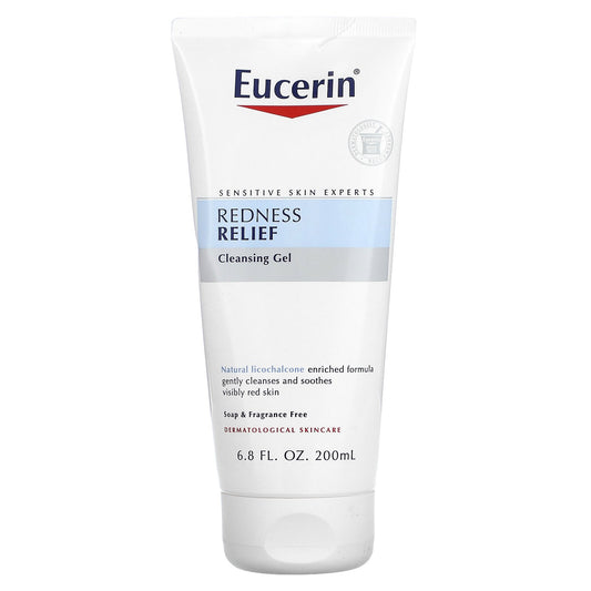 Eucerin, Redness Relief, Cleansing Gel, Fragrance Free, 6.8 fl oz (200 ml)