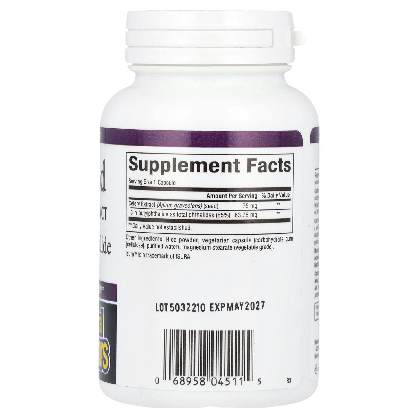 Natural Factors, Celery Seed, Standardized Extract, 120 Vegetarian Capsules