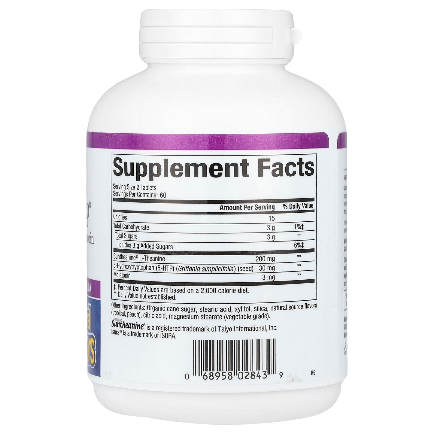 Natural Factors, Stress-Relax, Tranquil Sleep, 5-HTP, Suntheanine & Melatonin, 120 Chewable Tablets