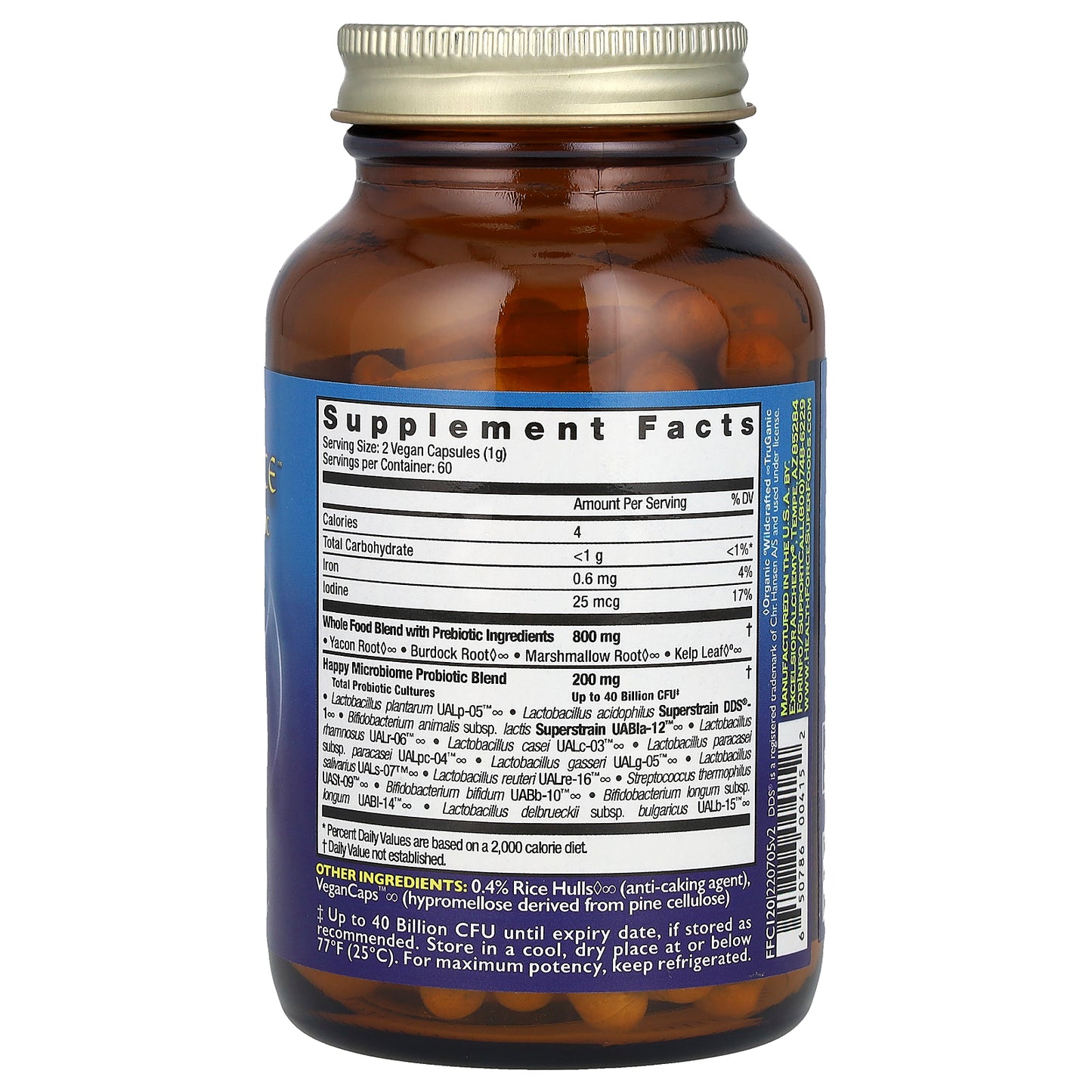 HealthForce Superfoods, Friendly Force™, The Ultimate Probiotic, 120 Vegan Caps