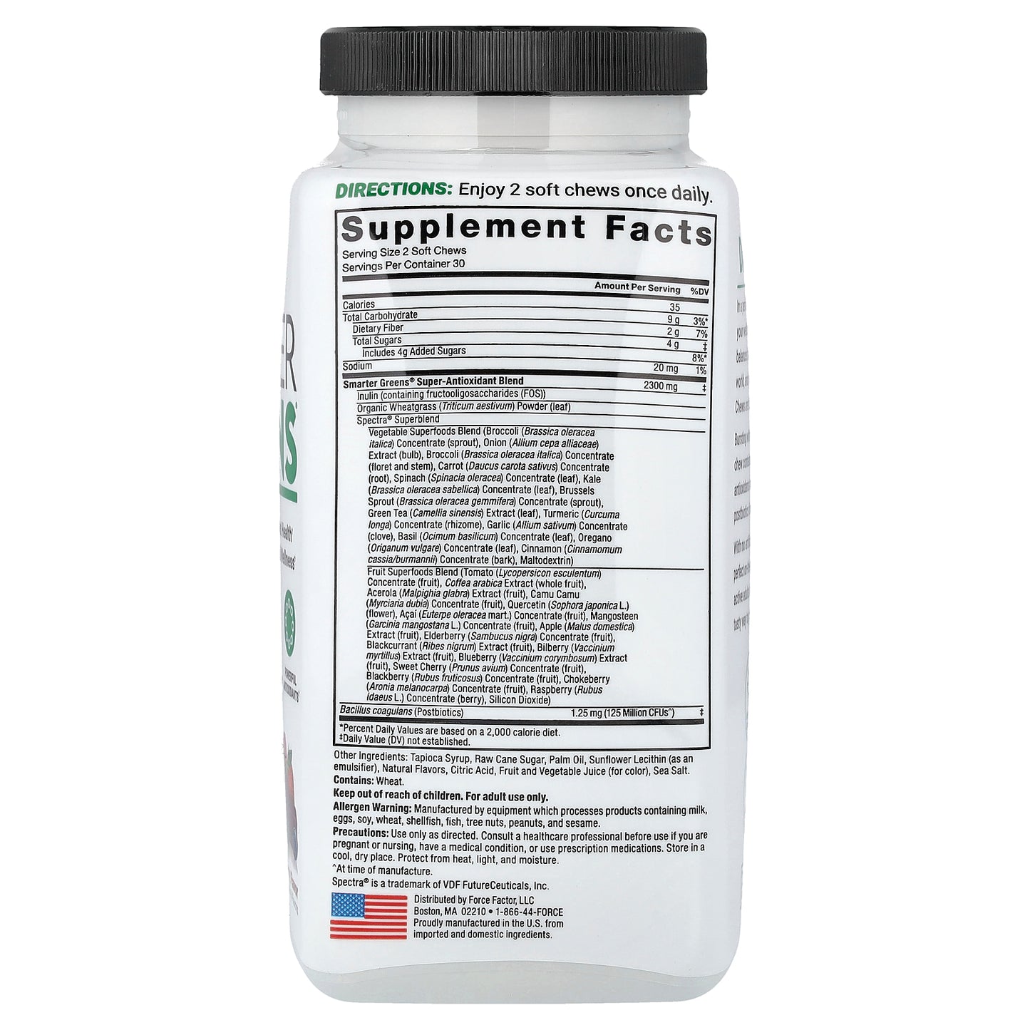 Force Factor, Smarter Greens®, Summer Berry, 60 Soft Chews