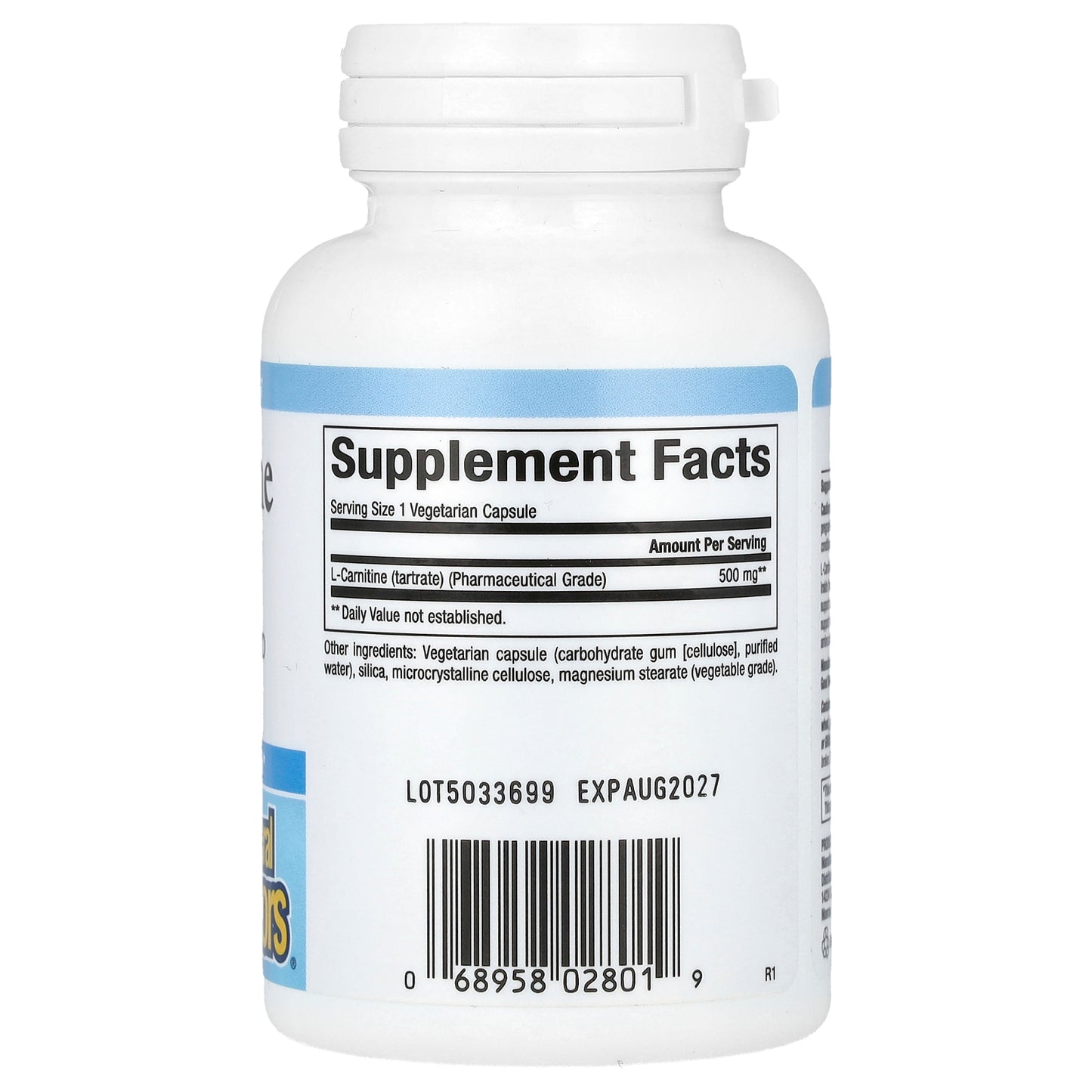 Natural Factors, L-Carnitine, 500 mg, 60 Vegetarian Capsules