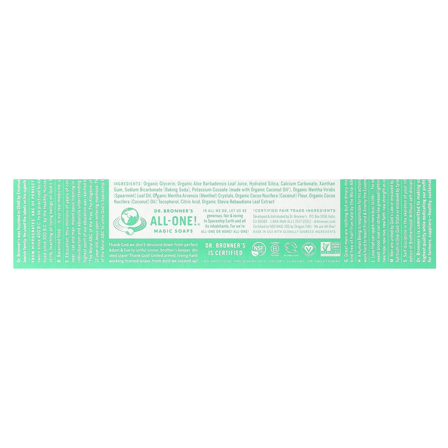 Dr. Bronner's, All-One Toothpaste, Spearmint, 5 oz (140 g)