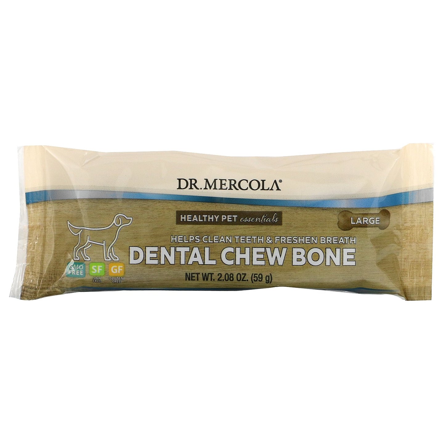 Dr. Mercola, Bark & Whiskers™, Dental Chew Bones, For Dogs, Large, 12 Bones, 2.1 oz (60 g) Each